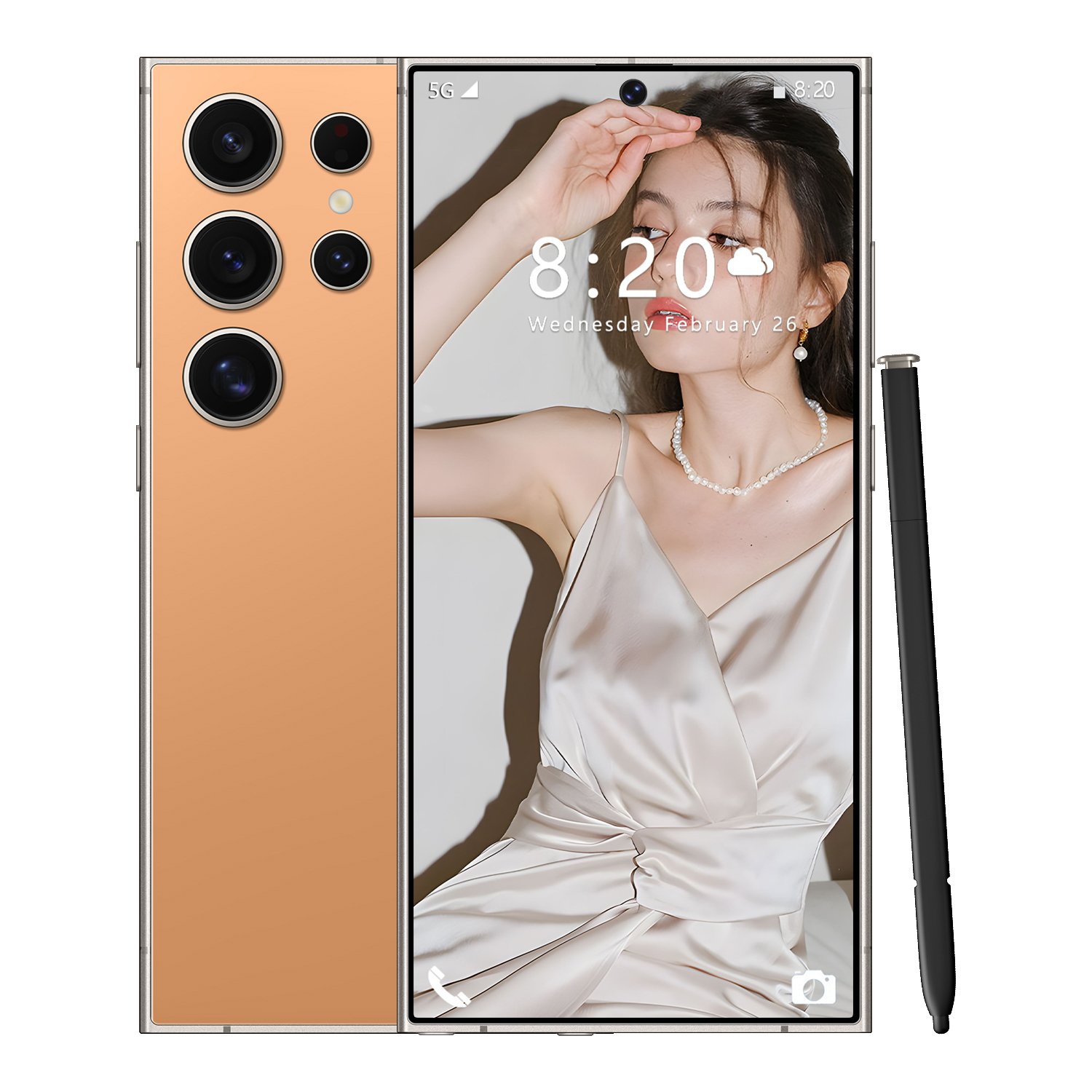 New Popular S24 Ultra Full Display Touch Screen 5G Smartphone Android 12.0 Dual SIM 64GB ROM 1:1 Clone Mobile Cell Phone