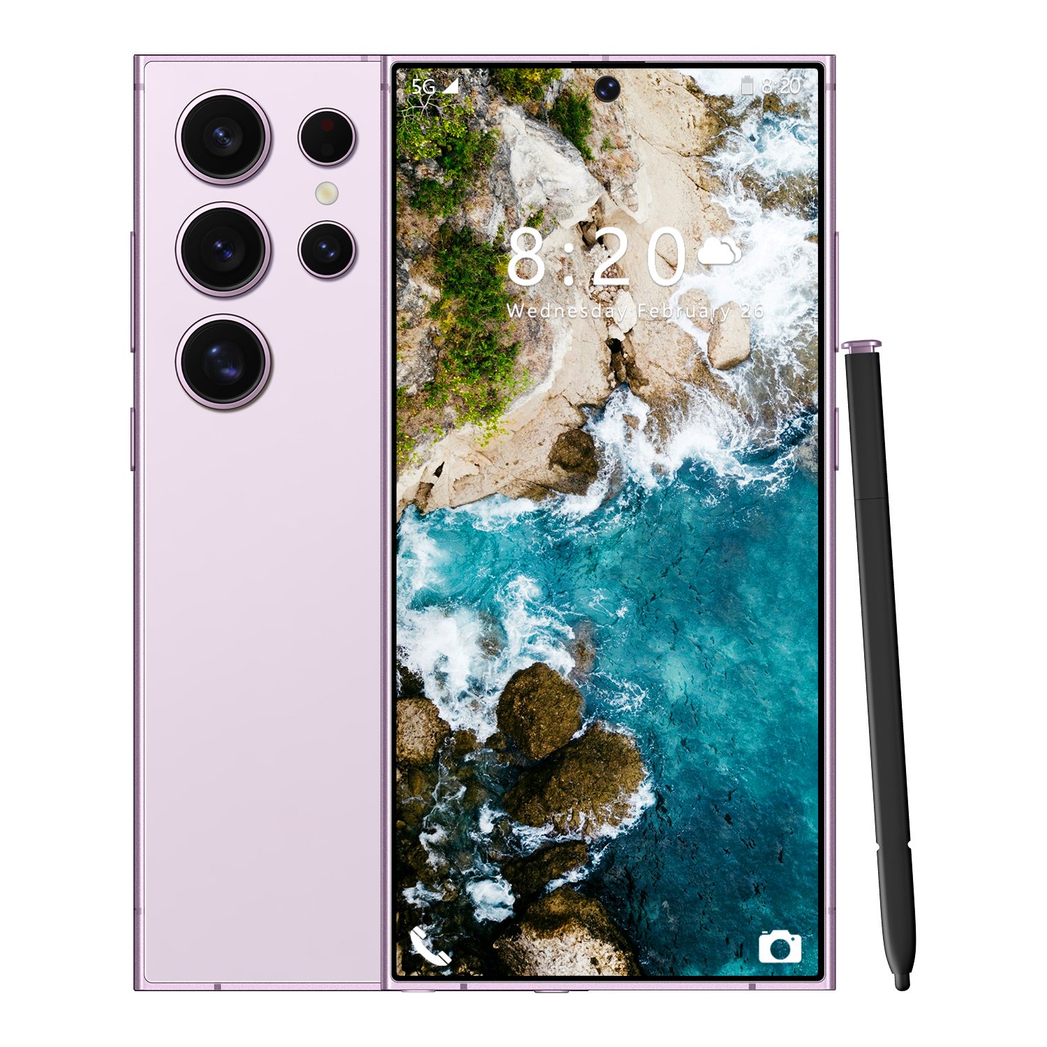 New Popular S24 Ultra Full Display Touch Screen 5G Smartphone Android 12.0 Dual SIM 64GB ROM 1:1 Clone Mobile Cell Phone
