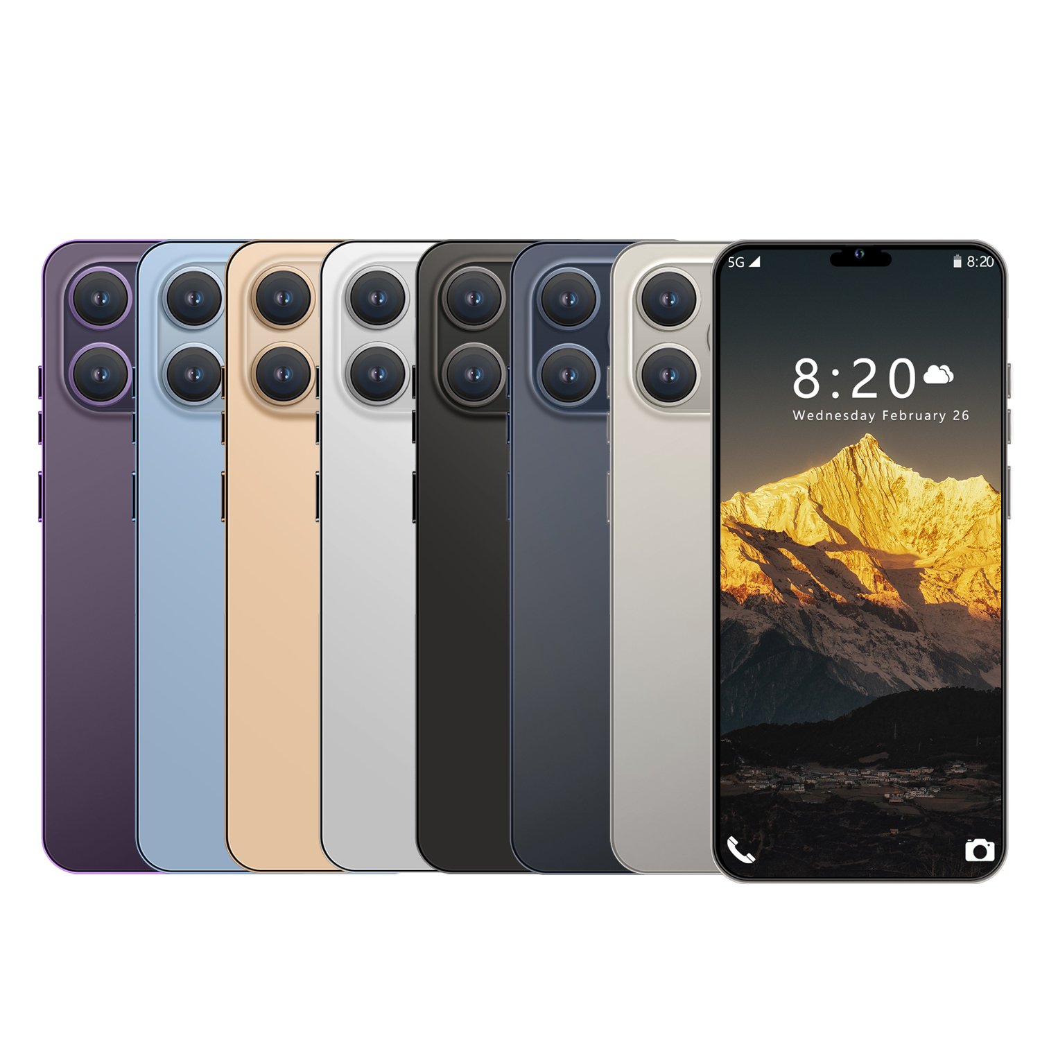 2024 Clone Version 15 pro max 6.8 inch screen original 5G smartphone 8GB+512GB unlocked Dual Sim Card 64MP Cheap 15 Pro Max