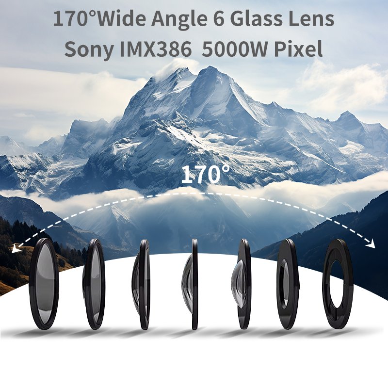 100% Direct Factory Customization VIRAN V11 Micro Phone 5k 30fps 5k Action Camera