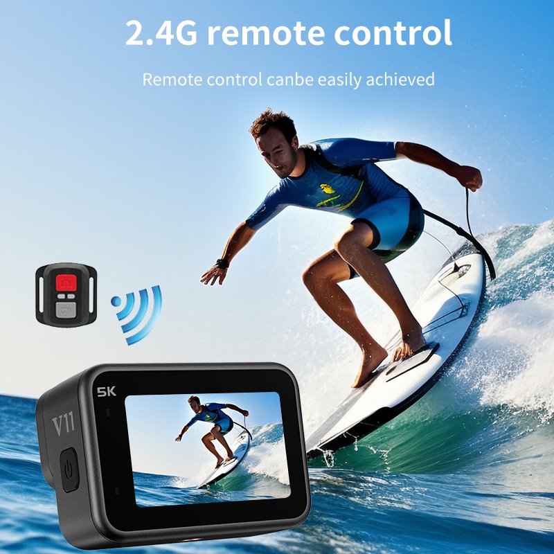 100% Direct Factory Customization VIRAN V11 Micro Phone 5k 30fps 5k Action Camera