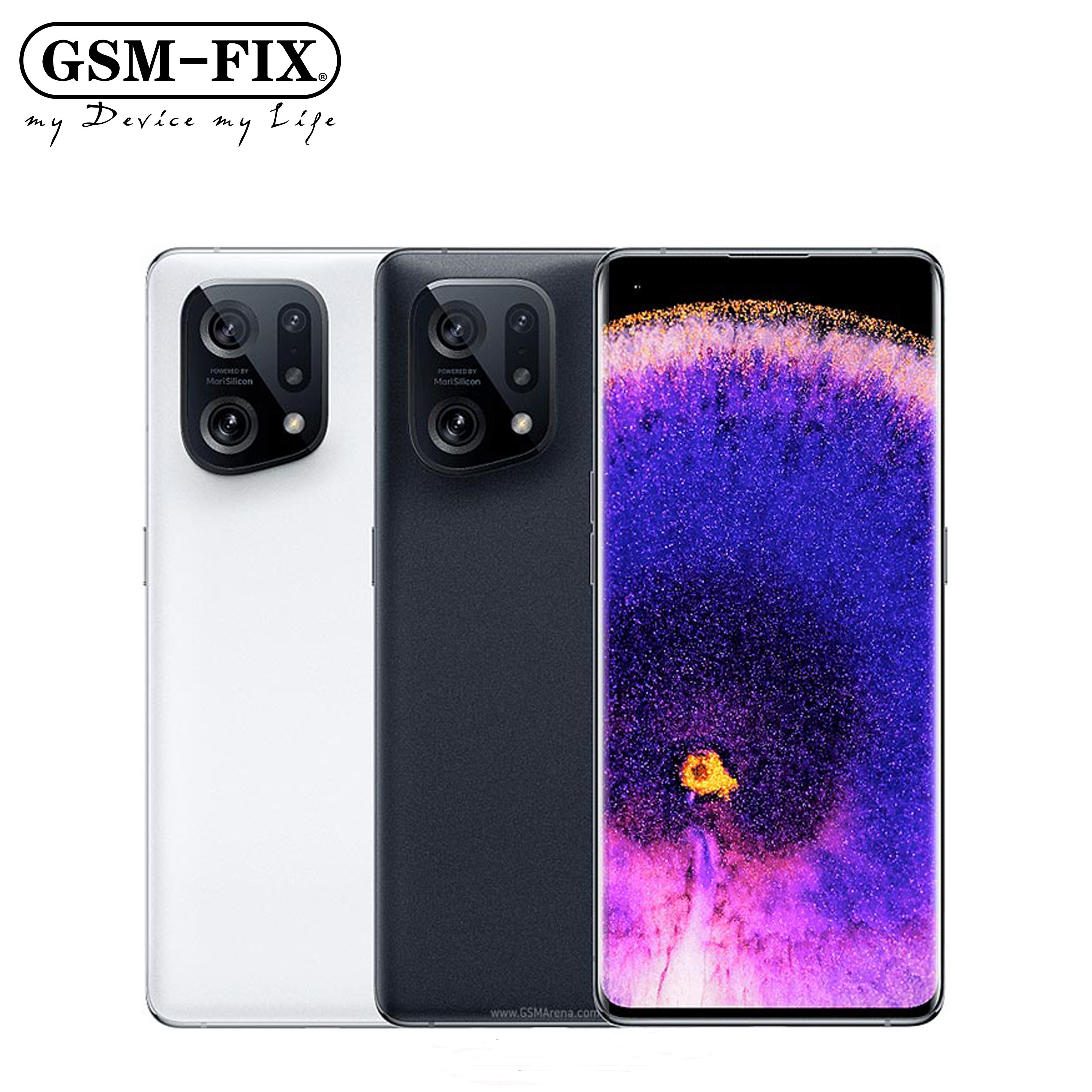 GSM-FIX For OPPO Find X5 5G Smartphone 8GB 128GB Snapdragon 888 6.55'' 120Hz AMOLED Flexible Curved Screen 80W 5G Mobile Phone