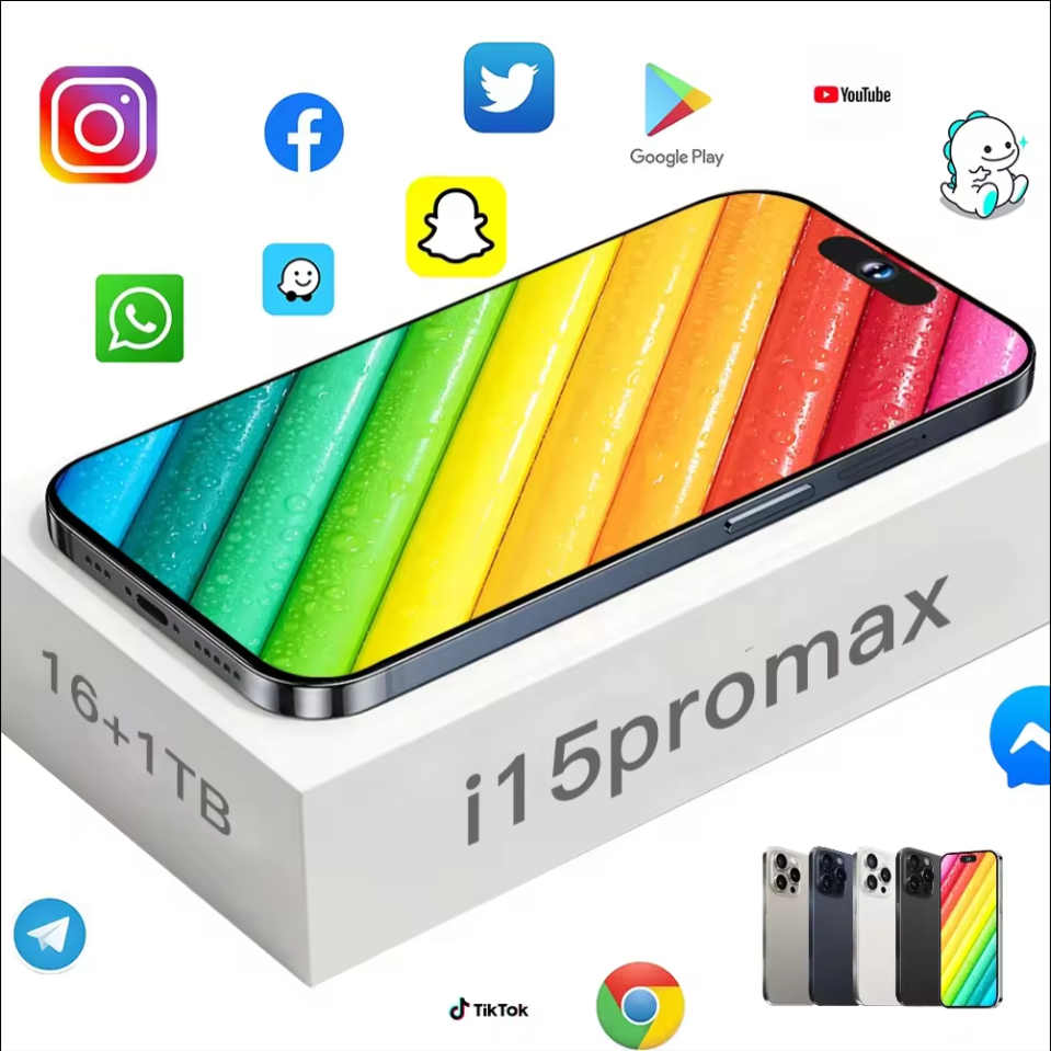 Brand New 15 Pro Max 256GB Smart 15 phone 15 Pro Max Clone Have Logo 4G 5g Smartphone 6.8 inch AMOLED Screen