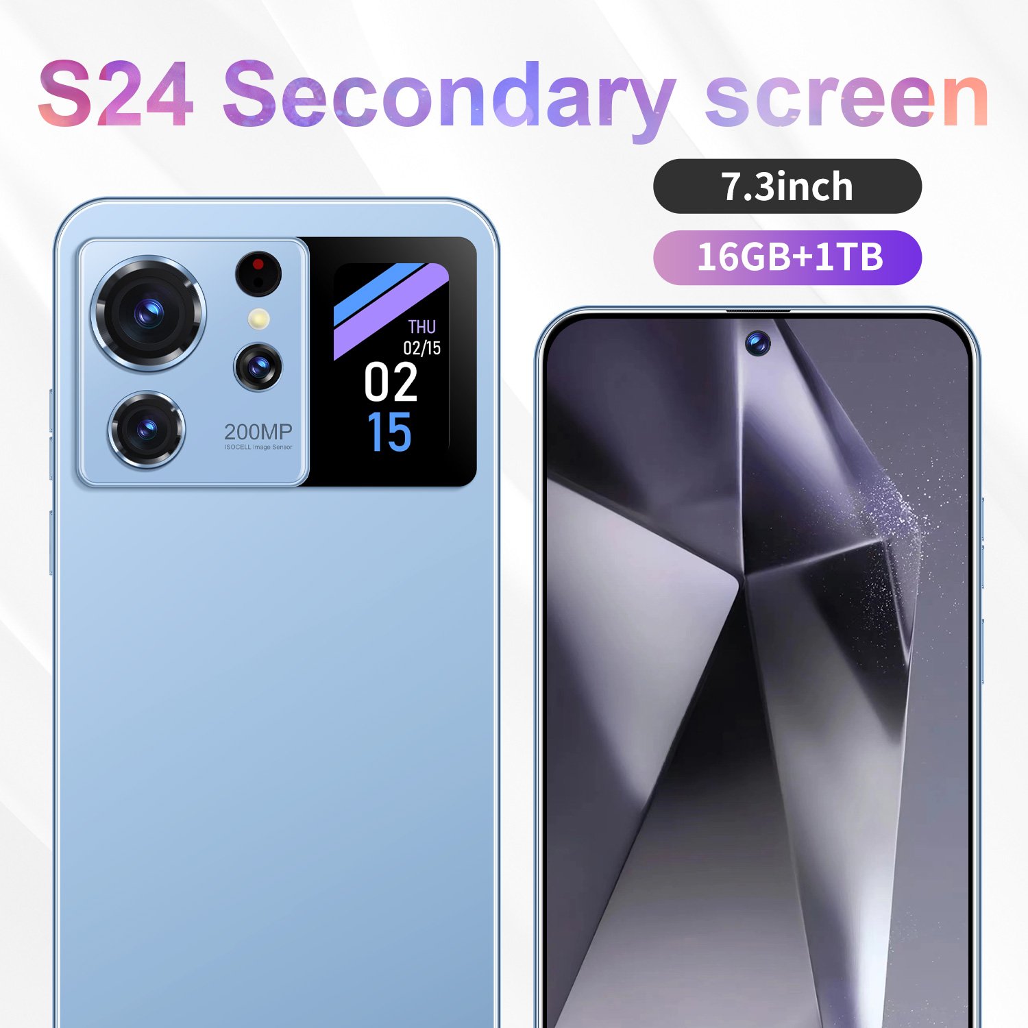 Wholesale Mobile Phone S24 Ultra, 5G Smartphones Android 13 Cell Smart Gaming Mobile Phones 16GB+1TB 6.7 LargeScreen smartphone