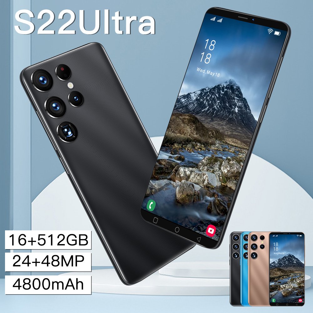 Unlocked Original 12G+512GB Cellphones 12G Ram S22 ultra 5G Android Cellphone Touch Screen Mobile Phones For S22