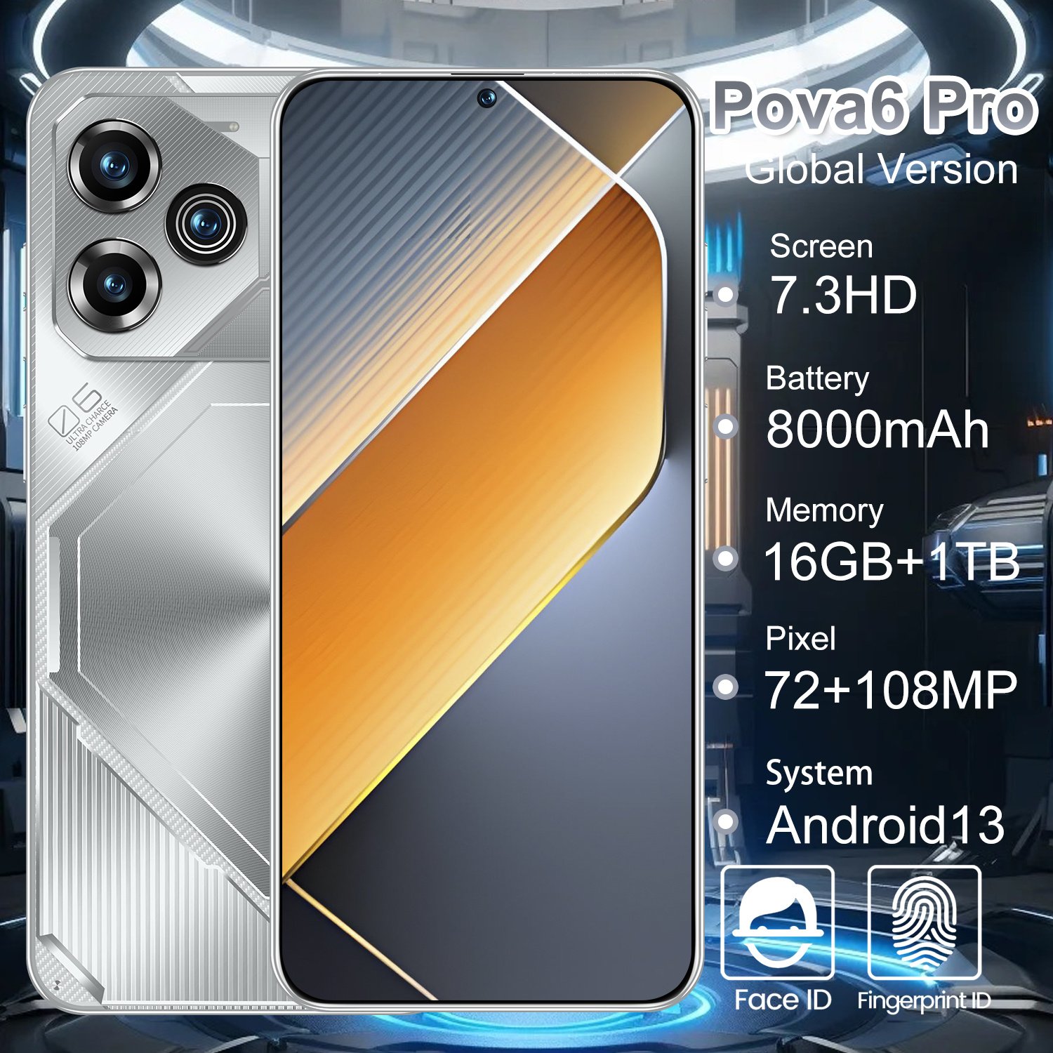 Gaming Ready 5G Smartphones Wholesale Deal with Dual SIM 16GB+1TB Storage Face Unlock