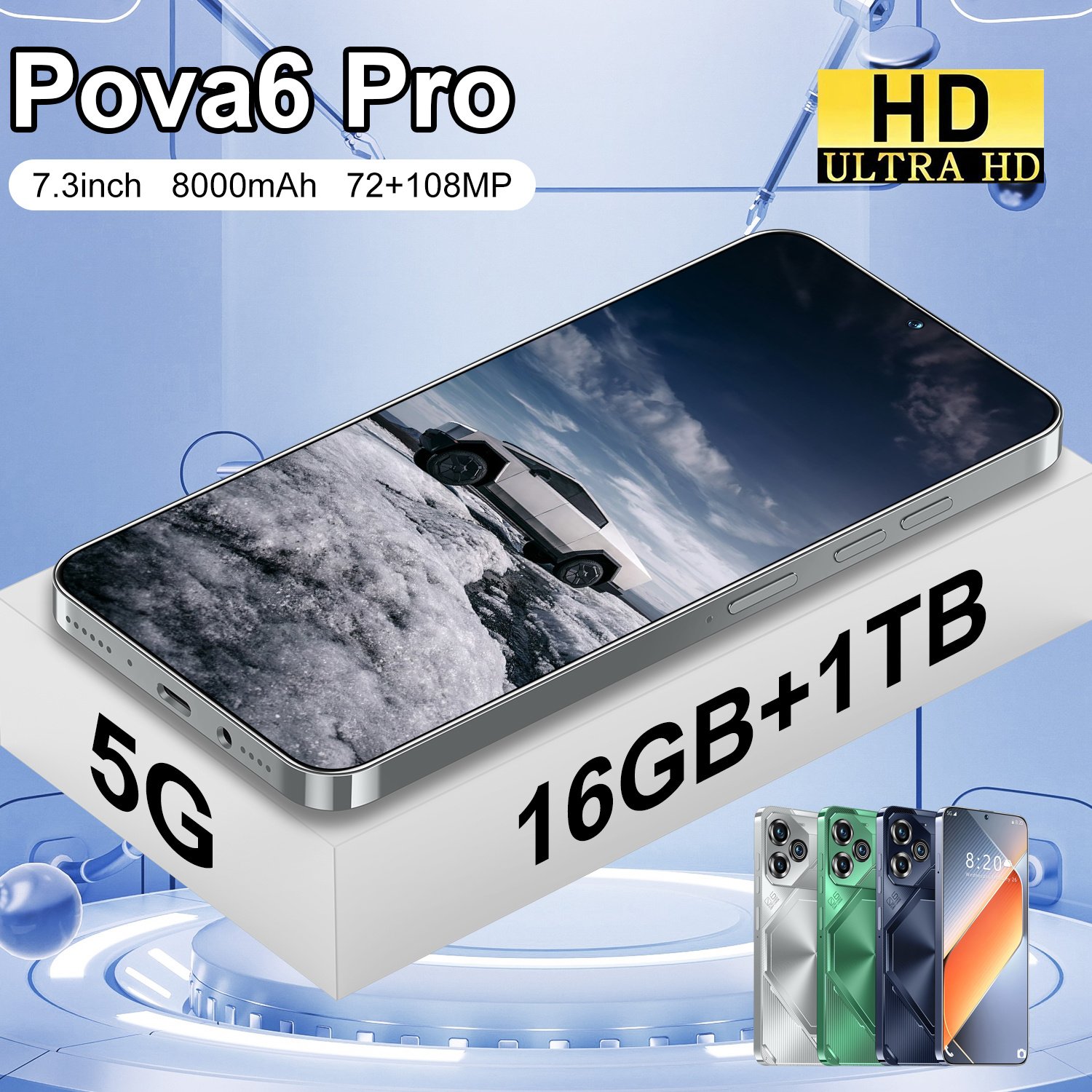 Gaming Ready 5G Smartphones Wholesale Deal with Dual SIM 16GB+1TB Storage Face Unlock