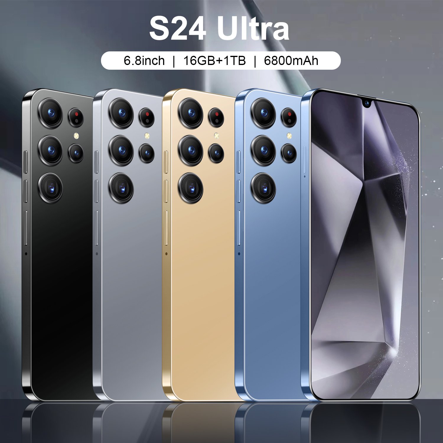 New original S24 Ultra Phone 6.8 inch 12GB+512GB 4G 5G Smartphones 1:1Clone With Stylus 4 Cameras Face ID Unlocked Cellphones