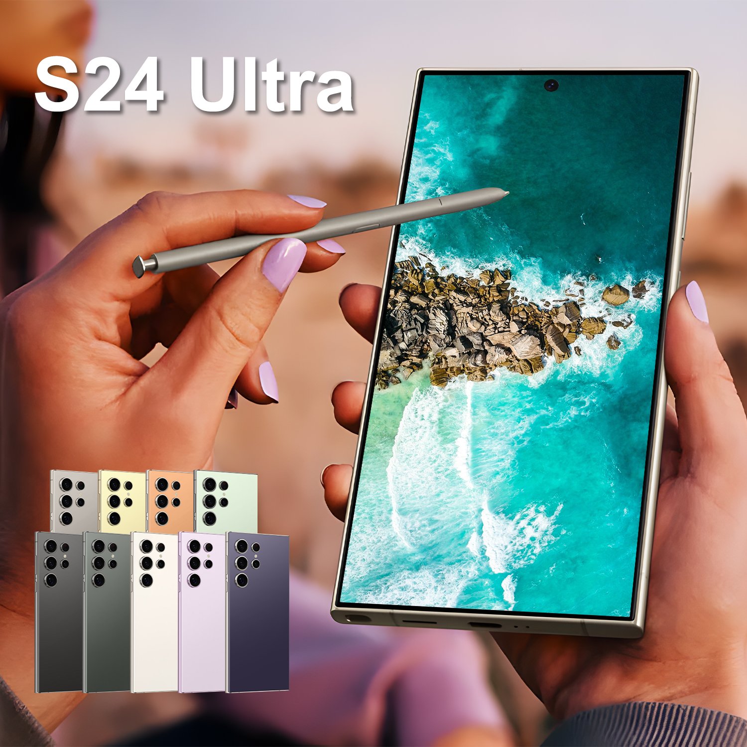Original phones s24 ultra Smartphone For s24 ultra 16GB+1TB 5G Dual SIM Cellphone Mobile Phone Cheap s24 ultra smartphone