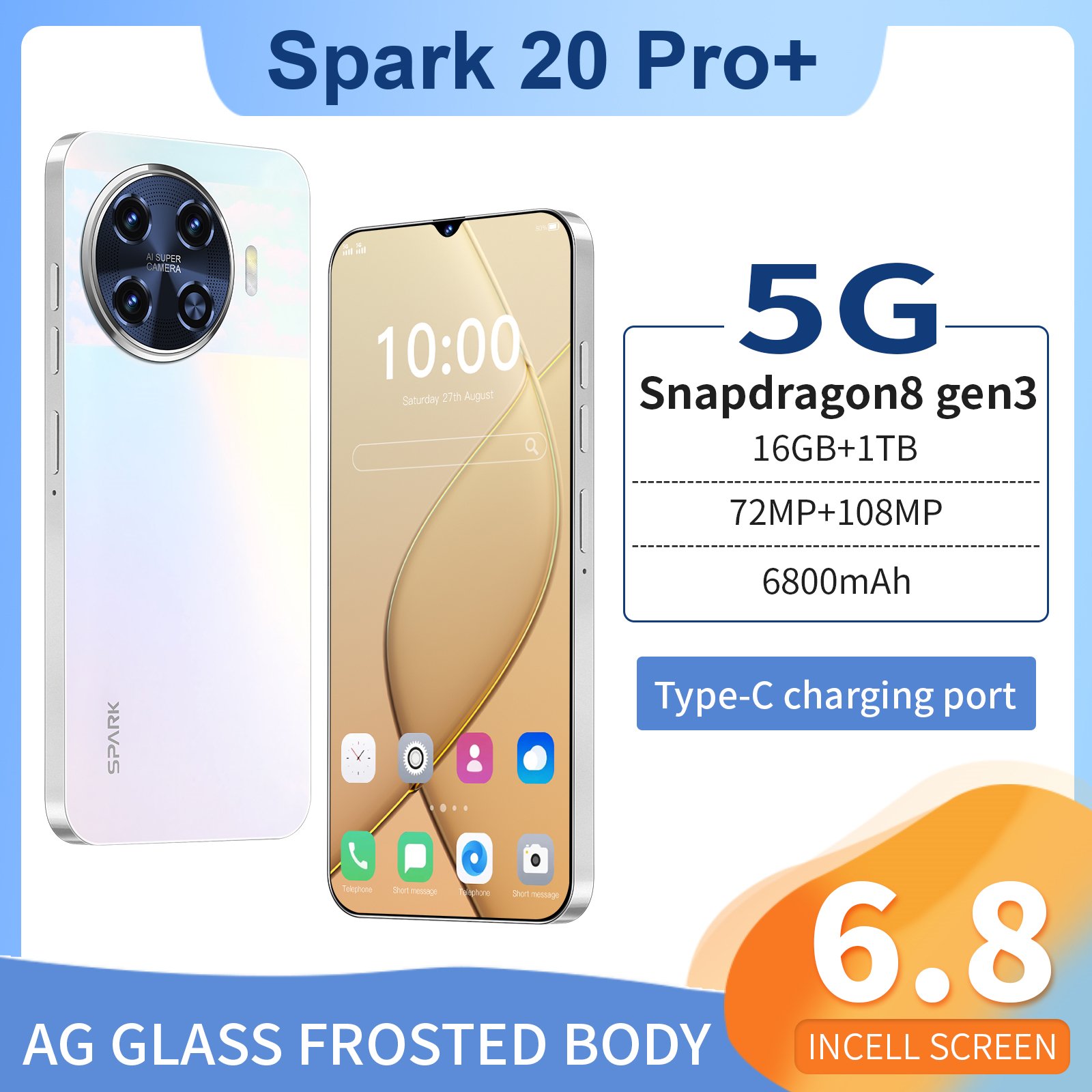OEM 5G Smartphone Dual SIM High-Def Camera Dual SIM Android mobile phones