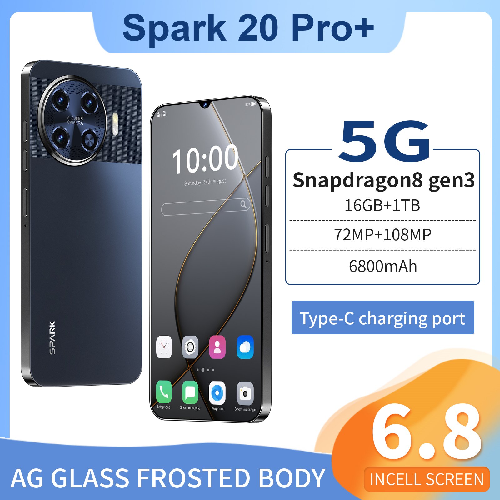 OEM 5G Smartphone Dual SIM High-Def Camera Dual SIM Android mobile phones