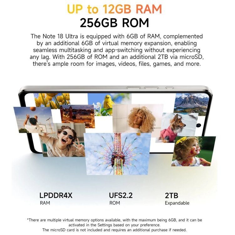 Factory direct sales original Ulefone Note 18 ultra 5G smartphone NFC global version 50MP+32MP 6GB+256GB 5G mobile phones