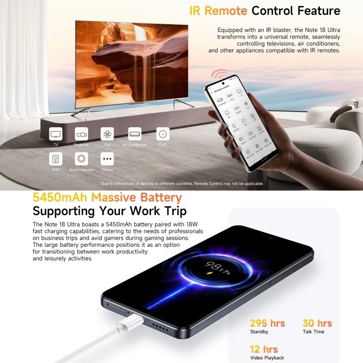Factory direct sales original Ulefone Note 18 ultra 5G smartphone NFC global version 50MP+32MP 6GB+256GB 5G mobile phones