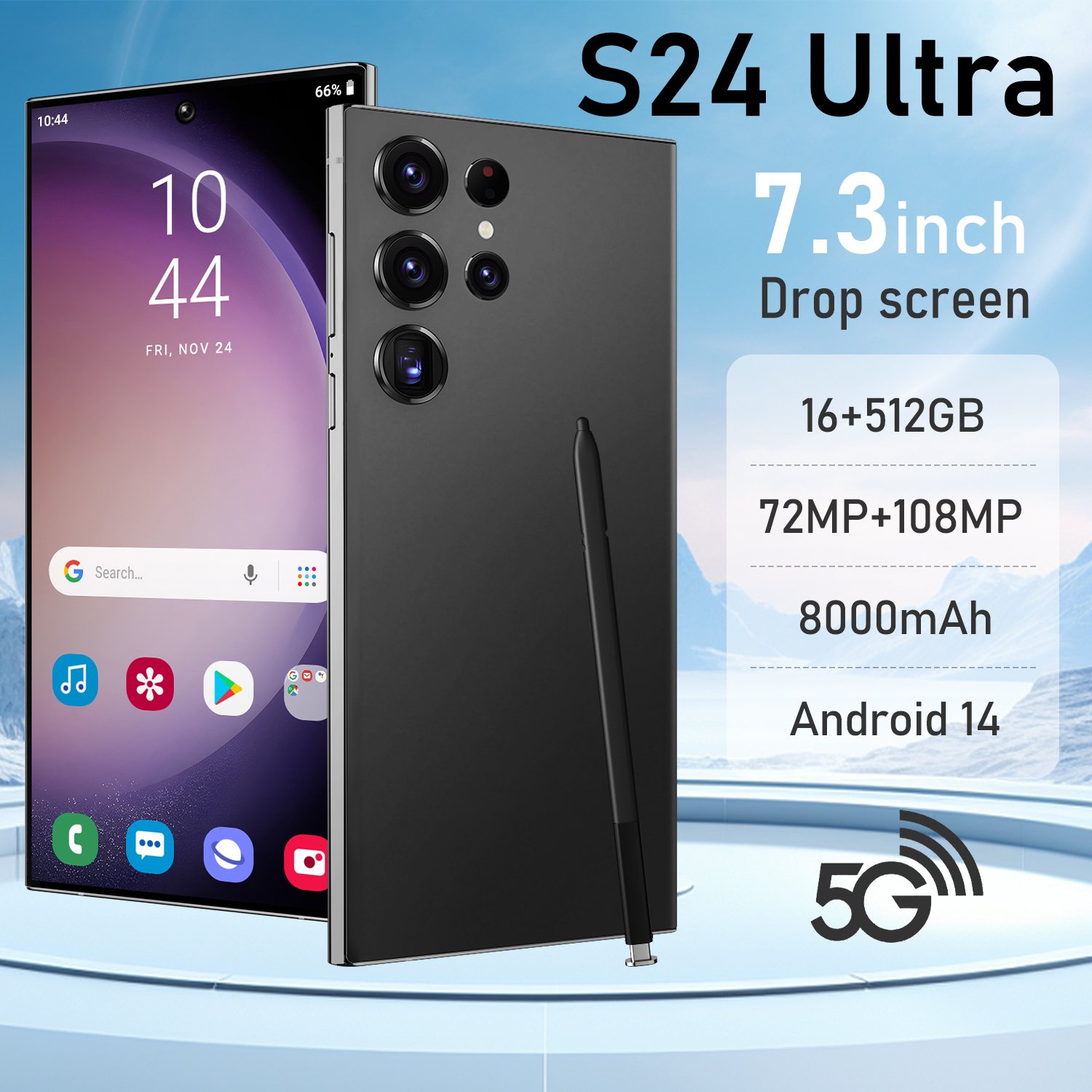 Fnban Original phones s24 ultra Smartphones For s24 ultra 16GB+1TB 5G Dual SIM Cellphone Mobile Phone s24 ultra 5g smartphone