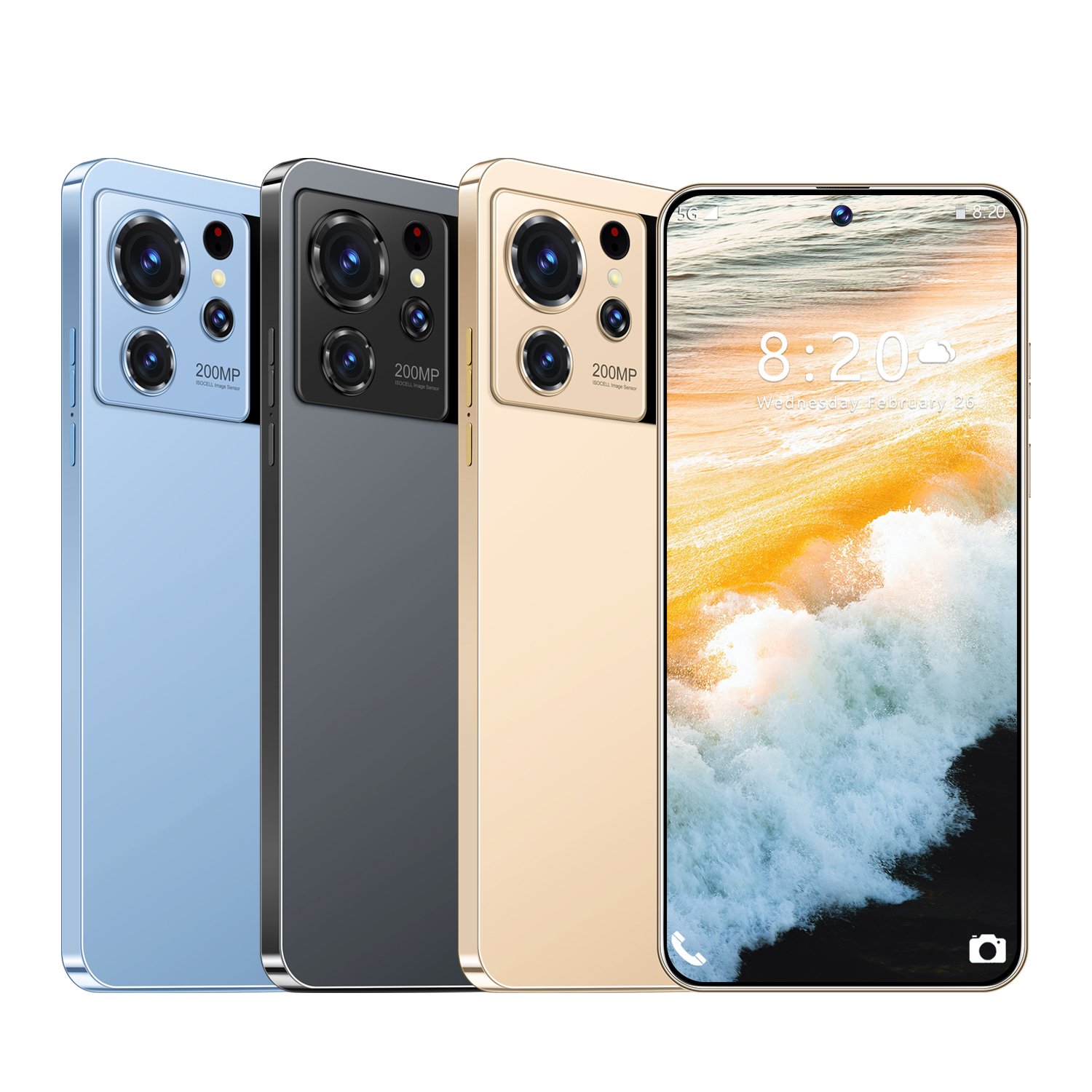 2024 S24 7.3 Inch Cellphone 8000mAh Battery 3GB+64GB Storage Stylus Pen Android 13 Stock Wholesale New unlock