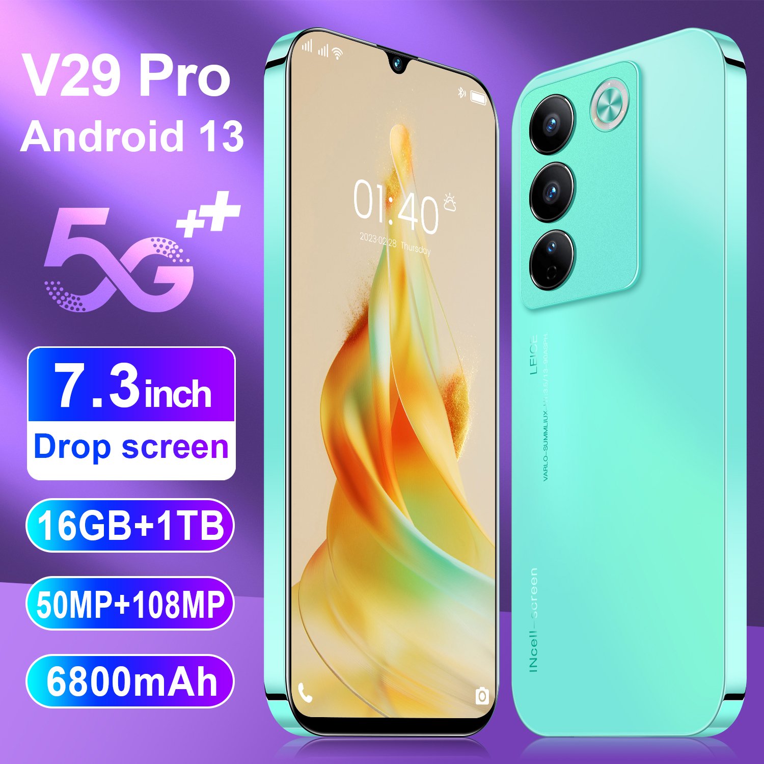 wholesale Android Cheap Land Line mobile phone phones Original V29 pro 5g Smartphone 16GB+1TB telephone
