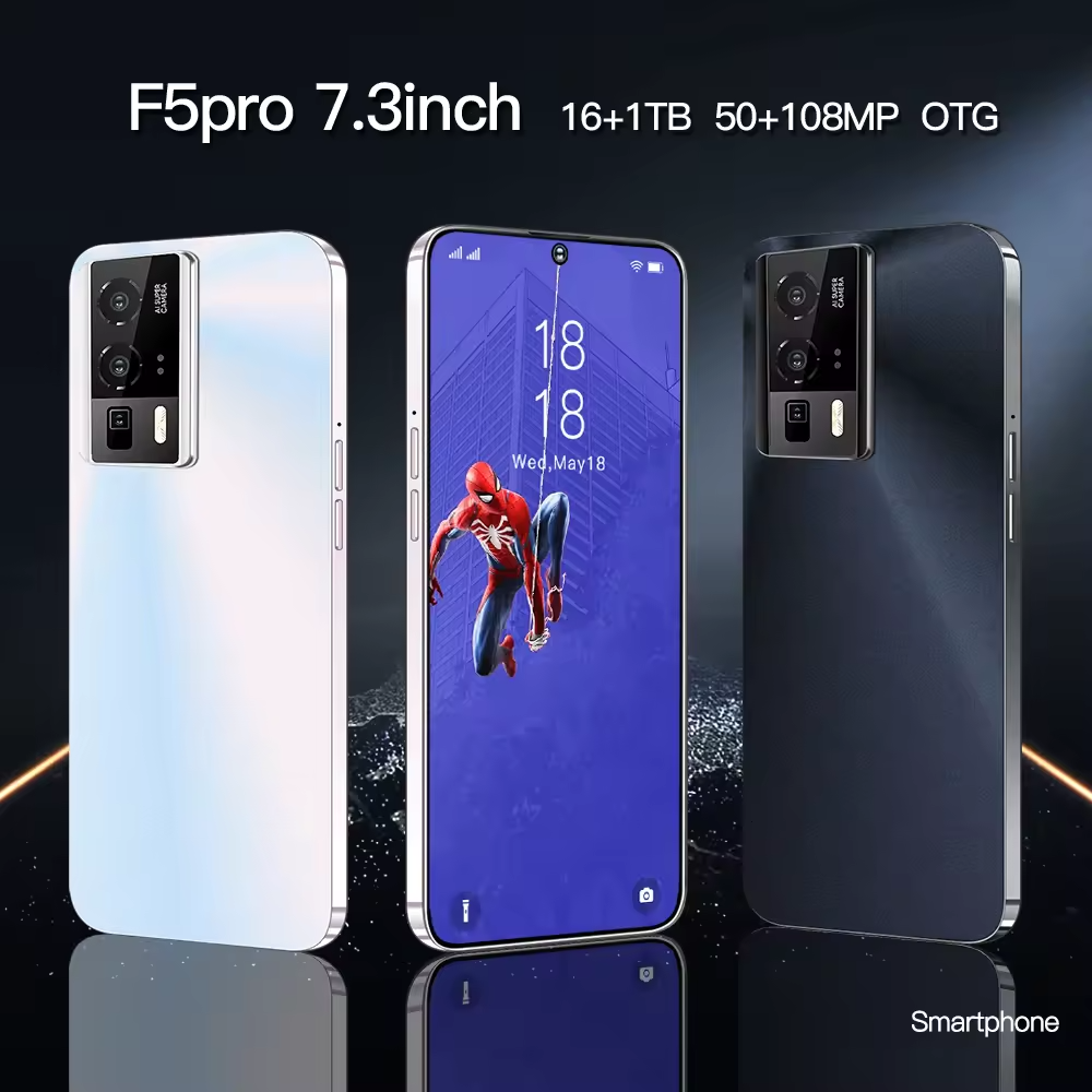 5G Smartphones F5 PRO Large Storage big screen 7.3inch Display Dual SIM Android mobile phone with AI GPT4 gaming smart phone