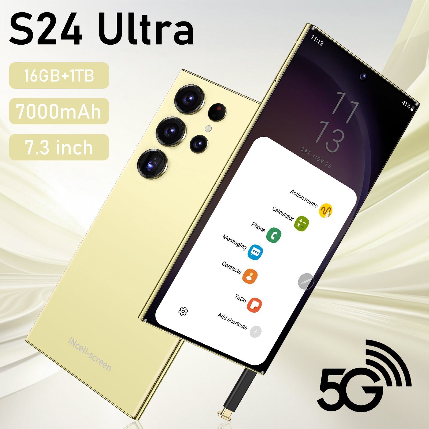 Original S24 ULTRA 16GB+1TB 7.3 Inch full Display Android 12 Mobile Phone S24 ULTRA Cell Phone Smartphone