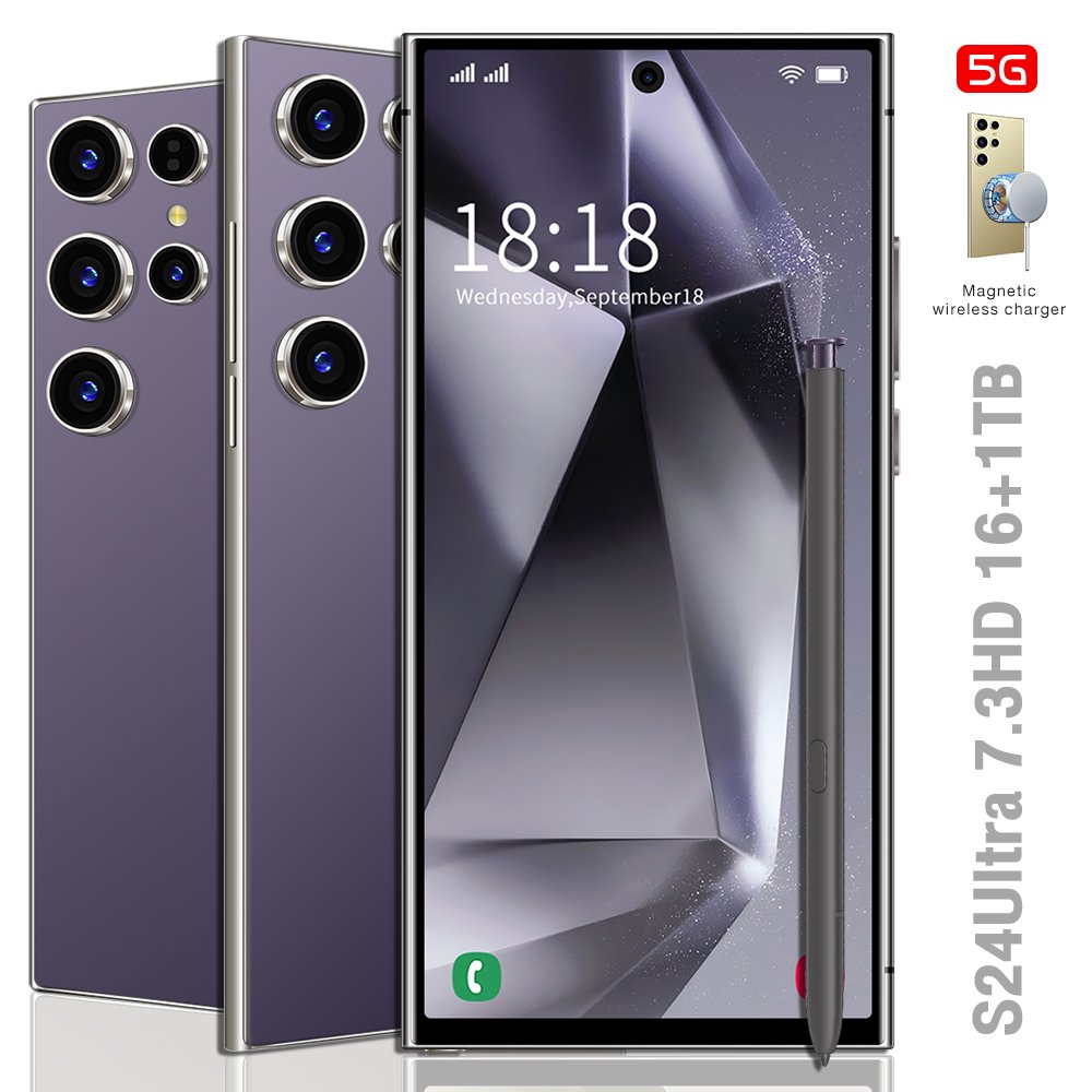 Global Version Original S24+ Ultra 16gb+1tb Android Smartphone 7.3 Inch Stylus Support 4g 5g Network Super Endurance Phone