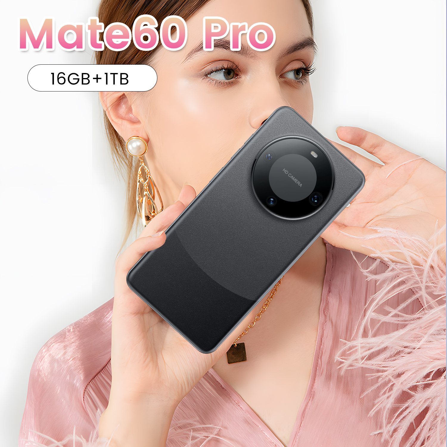 Mate 60 pro Cellphone 7.3 inch 16GB+1TB mobilephone Android 13.0 face unlock 72+108MP 4G&5G smartphone
