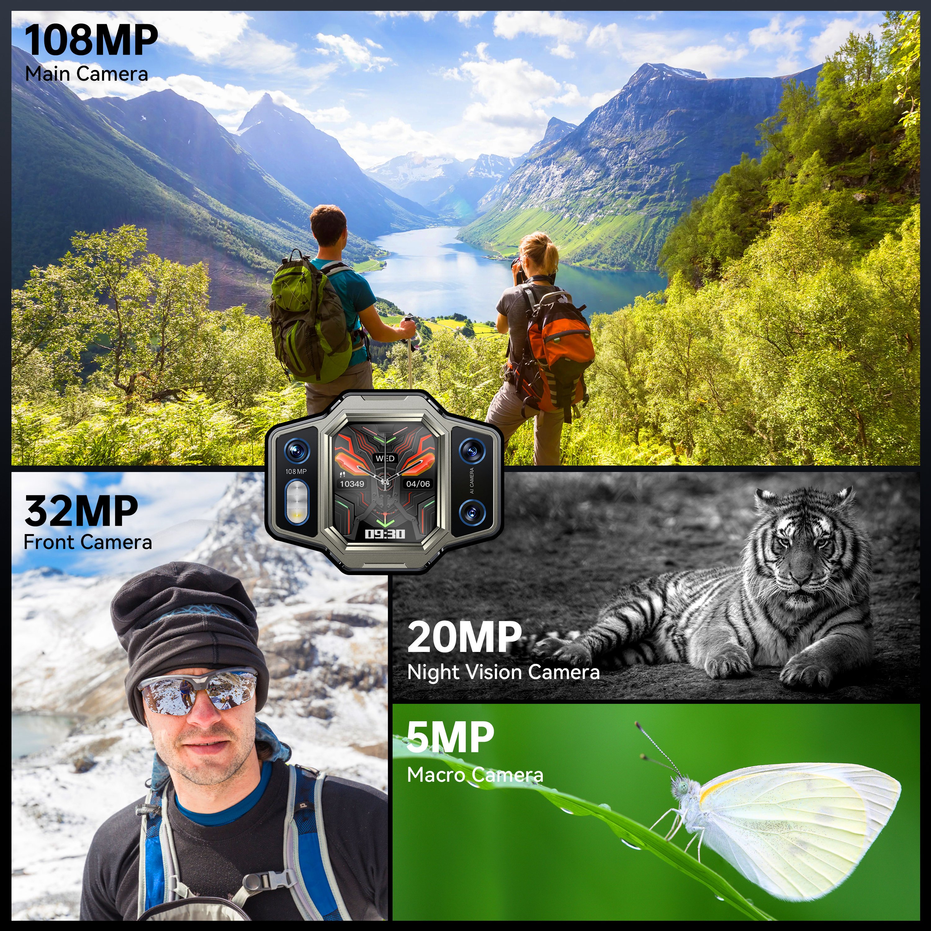 OUKITEL WP30 Pro 5G Smartphone global version 6.78" FHD+ 12GB+512GB Gaming Mobile Phone 120W Fast Charge Android Rugged Phone