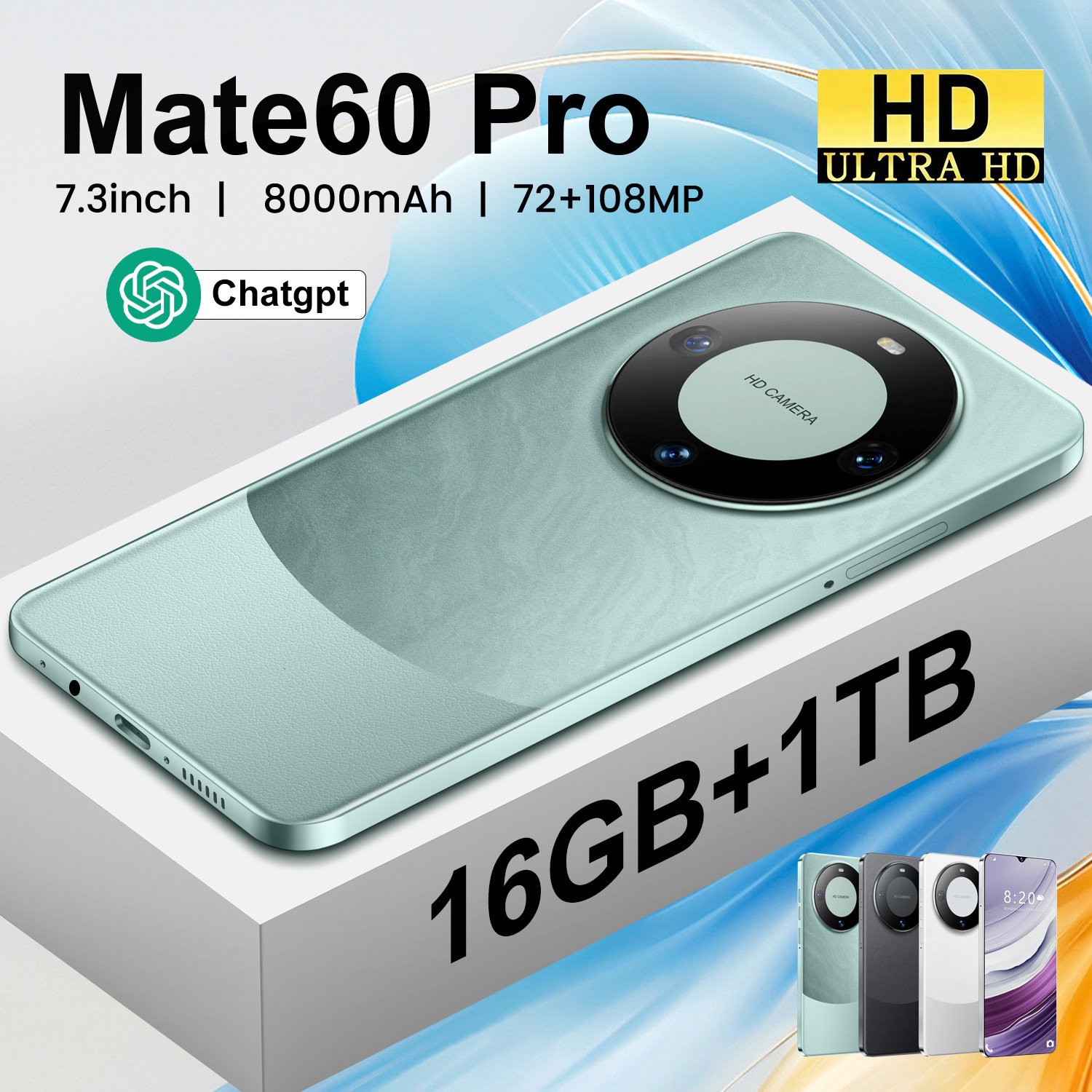 Mat60pro New Design Smart Phones With 16gb Large Memory Fashionable Dual Sim Card Mobile Phone