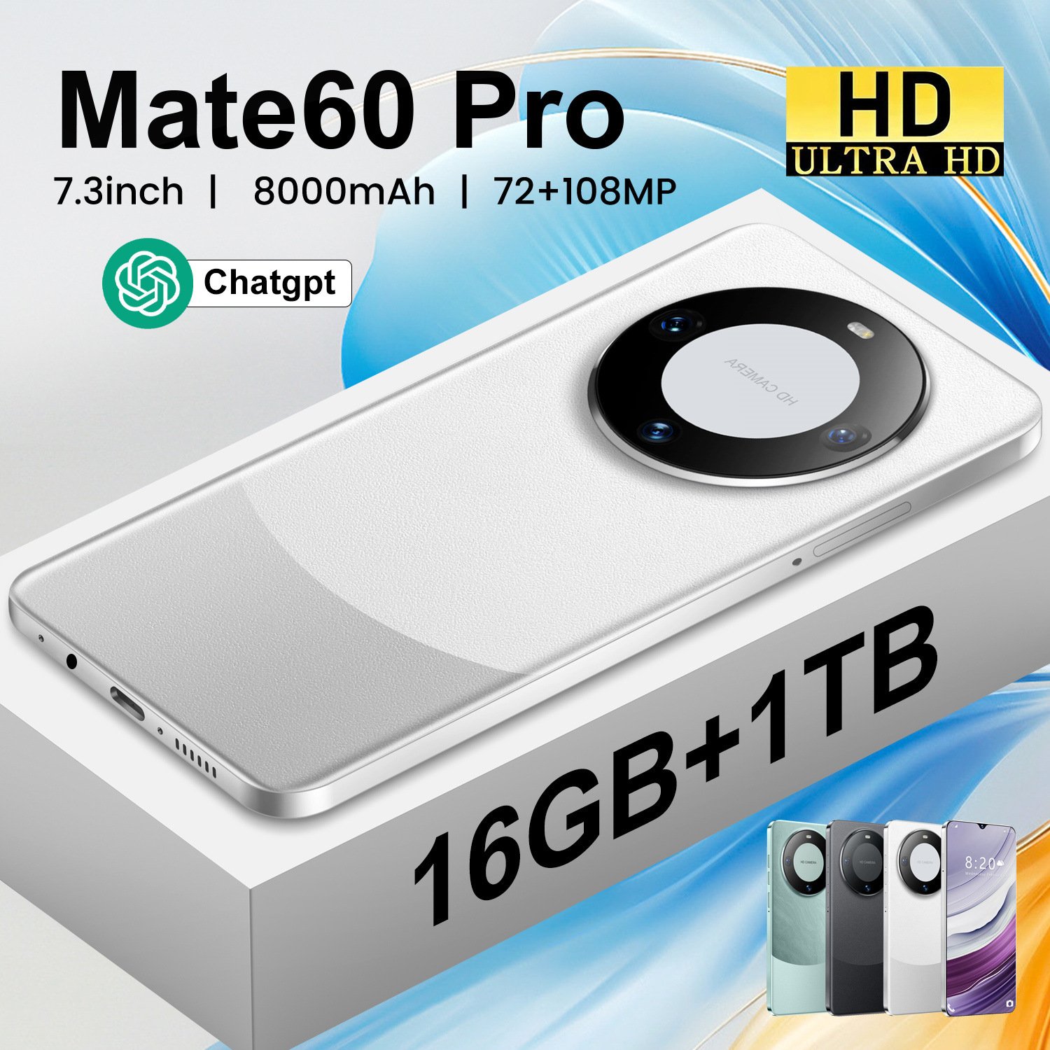 Mat60pro New Design Smart Phones With 16gb Large Memory Fashionable Dual Sim Card Mobile Phone