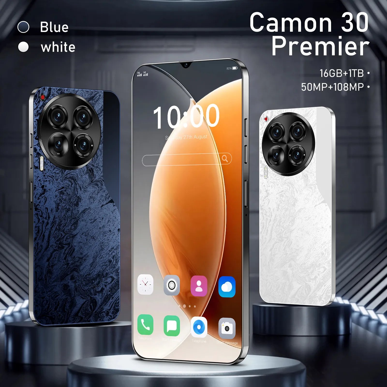 2025 NEW 16GB RAM 1TB reno12 Cellphone Wholesale Android14.0 mobile phones Original Camon 30 Premier camon 18 P 5G smartphone