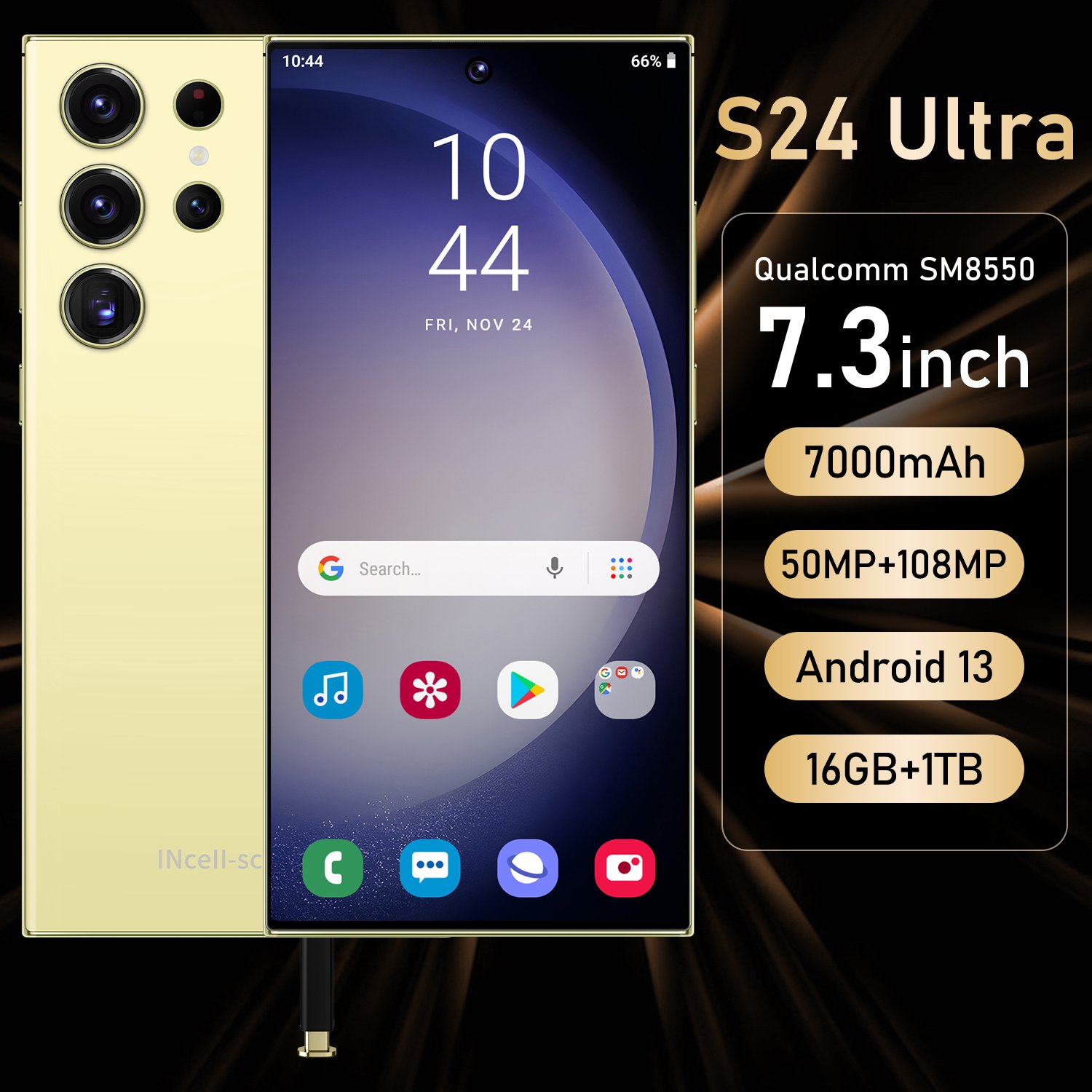 Wholesale Biometric Beast S24 Android 5G Smartphone with 16GB RAM 1TB Storage Dual SIM and Secure Unlocks
