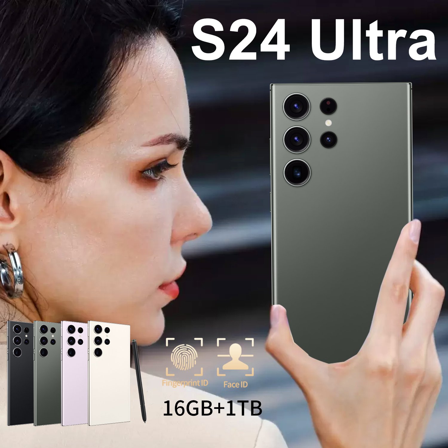 2024 New Original cellphone S24 Ultra 16GB+1TB 5G Smartphone 7.3inch Unlocked dual card Android 13.0 Mobilephones