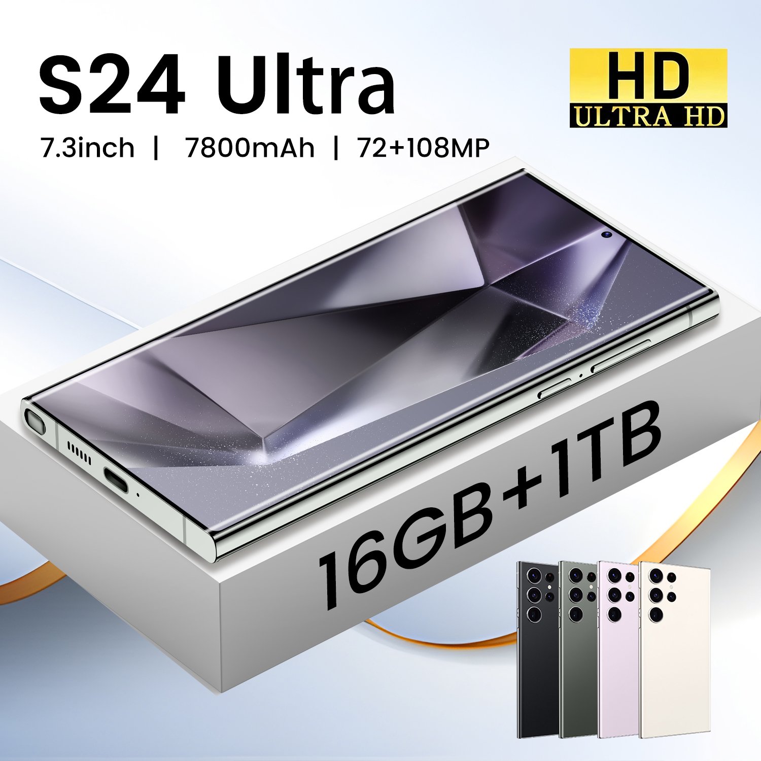 2024 New Original cellphone S24 Ultra 16GB+1TB 5G Smartphone 7.3inch Unlocked dual card Android 13.0 Mobilephones