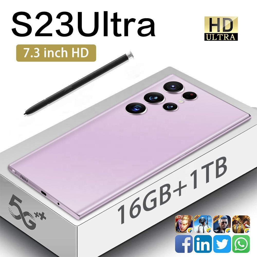 Factory Price S23 Ultra Phone 5g Smartphone Android 13.0 Mobile Phones Hot New 1tb Android 6.8 Inch 16gb + Hd Oled