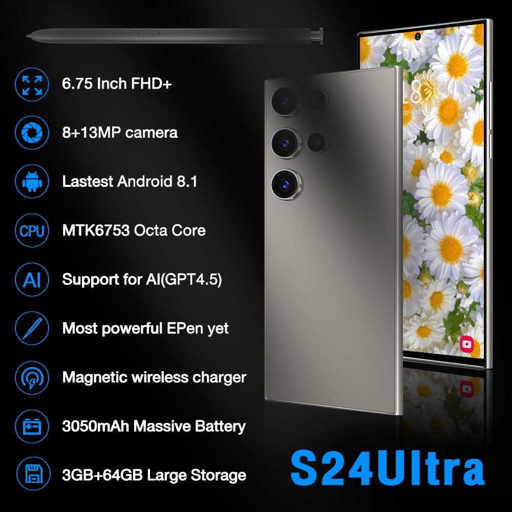 Medome Original Smart Phone S24 Ultra 16GB 1TB 5G Smartphone Plus telefono Telefone Android Gaming Mobile Phone Cellular Telefon