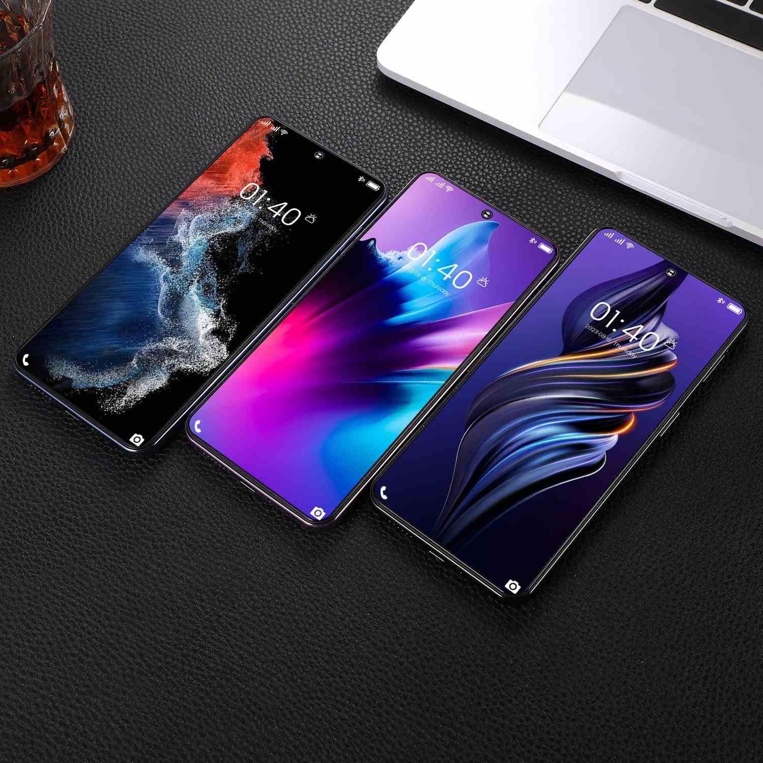 Hot Selling S24+ ULTRA Smartphone 5 Cameras with Pen 5MP+13MP Fingerprint Unlock S23 Ultra Android Cell Phone Smart Mobile Phone