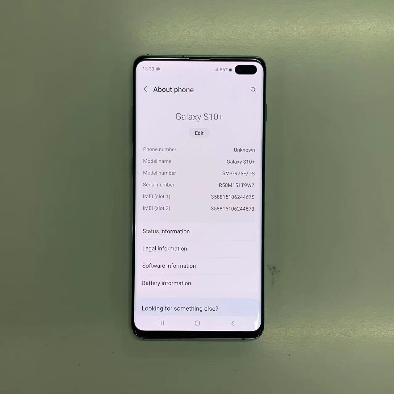 Cheap wholesale second-hand cell phone 6.4" Galaxy S10+ 4100mAh LTE used original mobile phone 4g 5g smartphone
