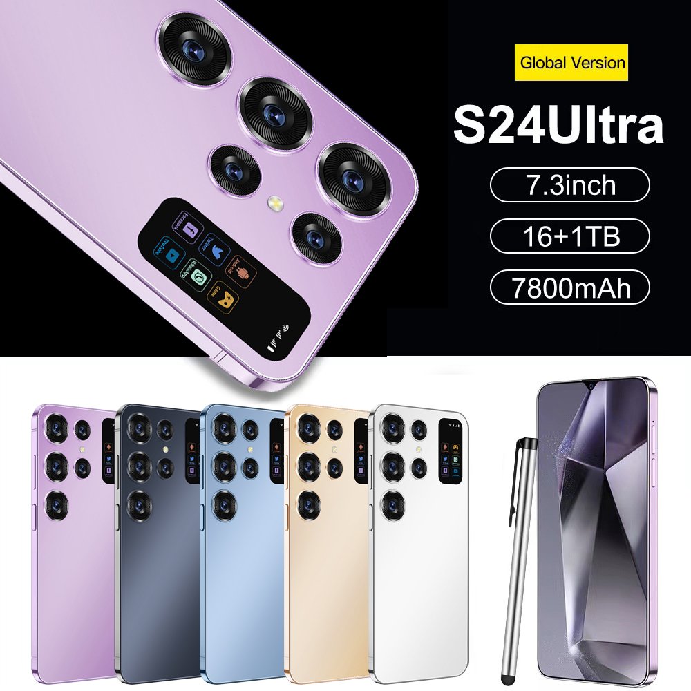 2024 New S24 Ultra 45w fast charging 200MP rear camera mobile phone dual SIM card 1440*3200 pixel new gaming 5G smartphones
