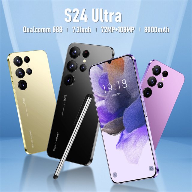 New Dual Sim Card 1440*3200 Pixel 4G 5G Smartphones Sansung Galaxy S24 Ultra 45w Fast Charging 200mp Rear Camera Mobile Phone
