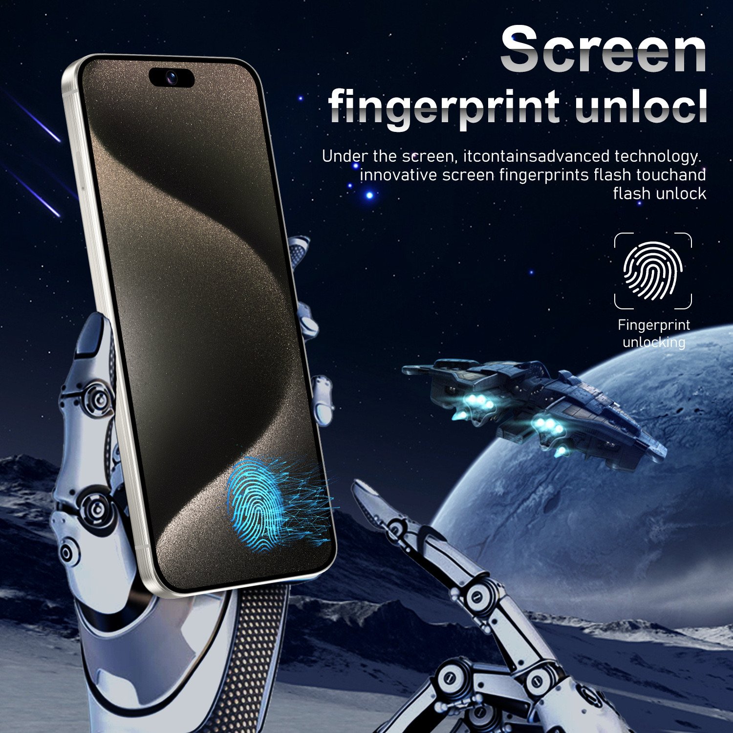 Have Logo Clone 15 pro max 7.3 inch screen 4G 5G smartphone 16GB+1TB unlocked i cell phone 15 pro max