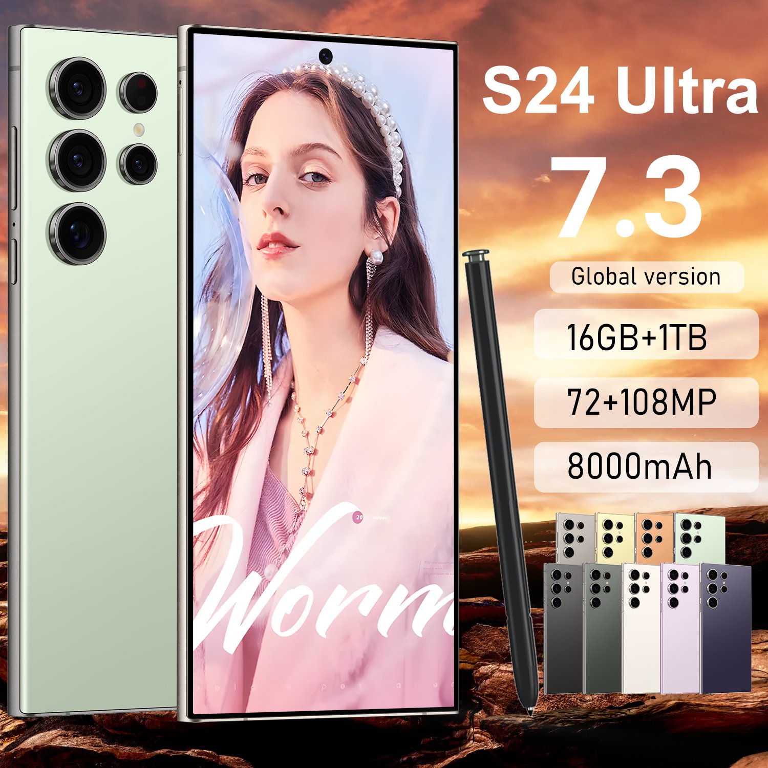2024 New 5g S24 Ultra+ 7.3inch Tecno Camon 20 Pro Cellphones X4 Pro Android13.0 Mobile Phone 3/4/5g Smartphone
