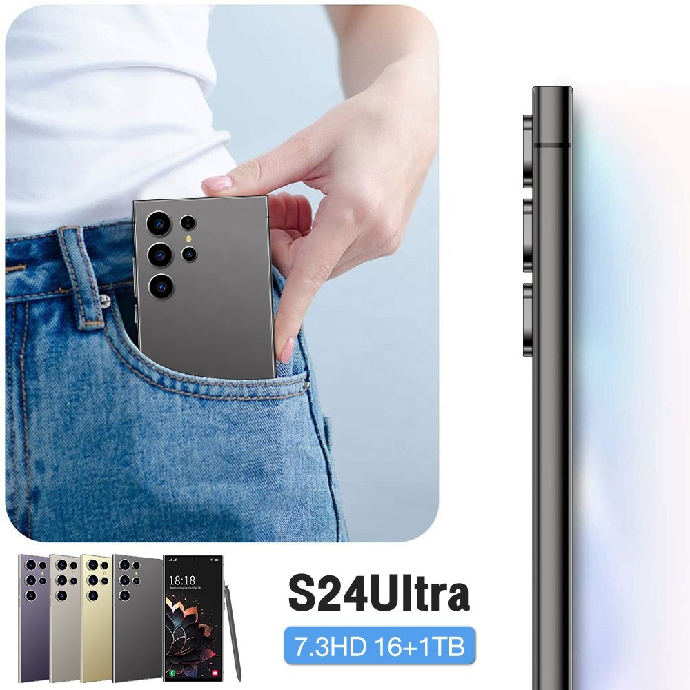 Dropshippin Newest Design S24 ULTRA Smartphone 7.3Inch With 16GB+1TB Large Memory Smartphone 5G Mobile Phone wholesale