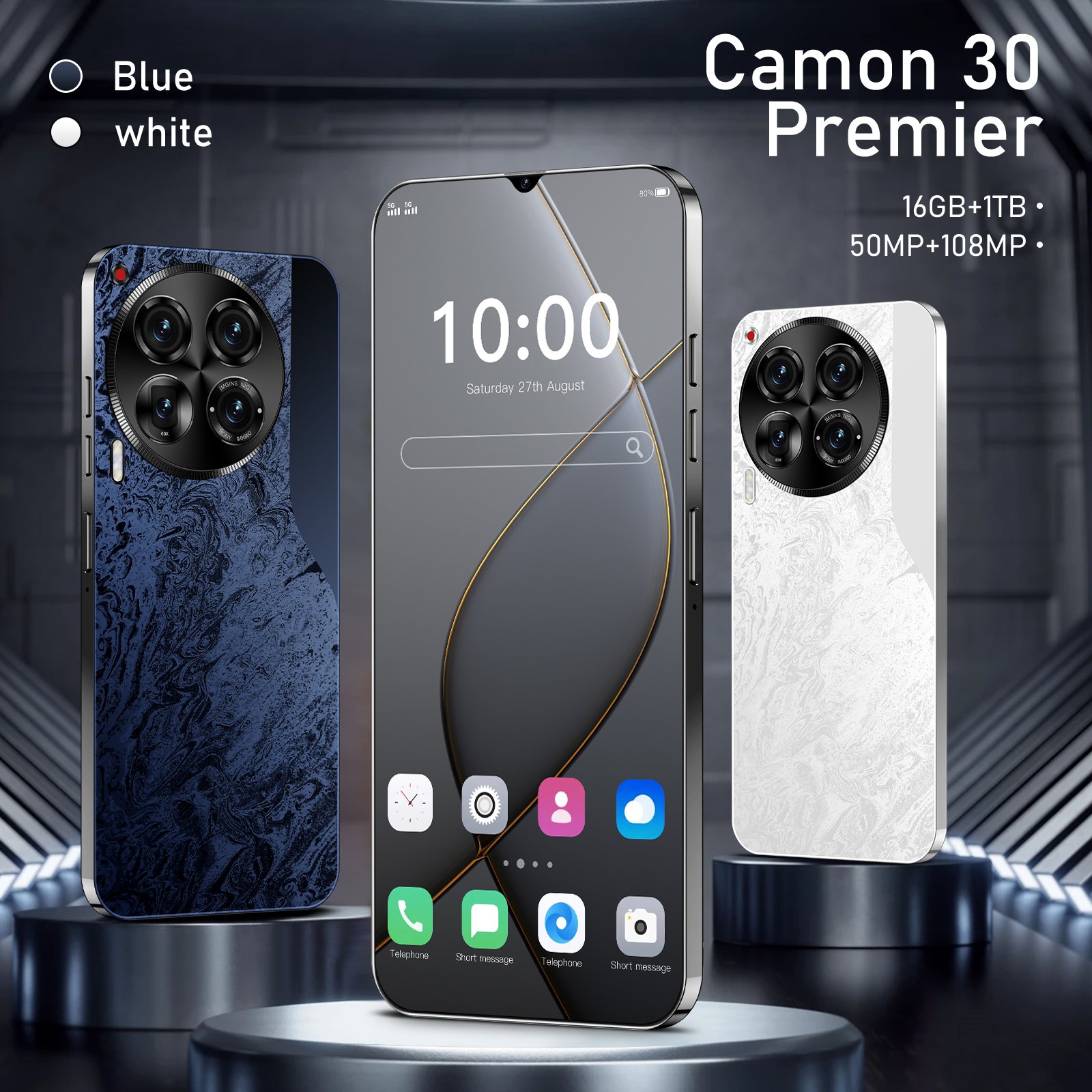 Hot Selling camon30 Pro Original 7.3 Inch 5G Smartphone 16GB+1TB 6800 mAh Android 13.0 Mobile Phone SmartPhone