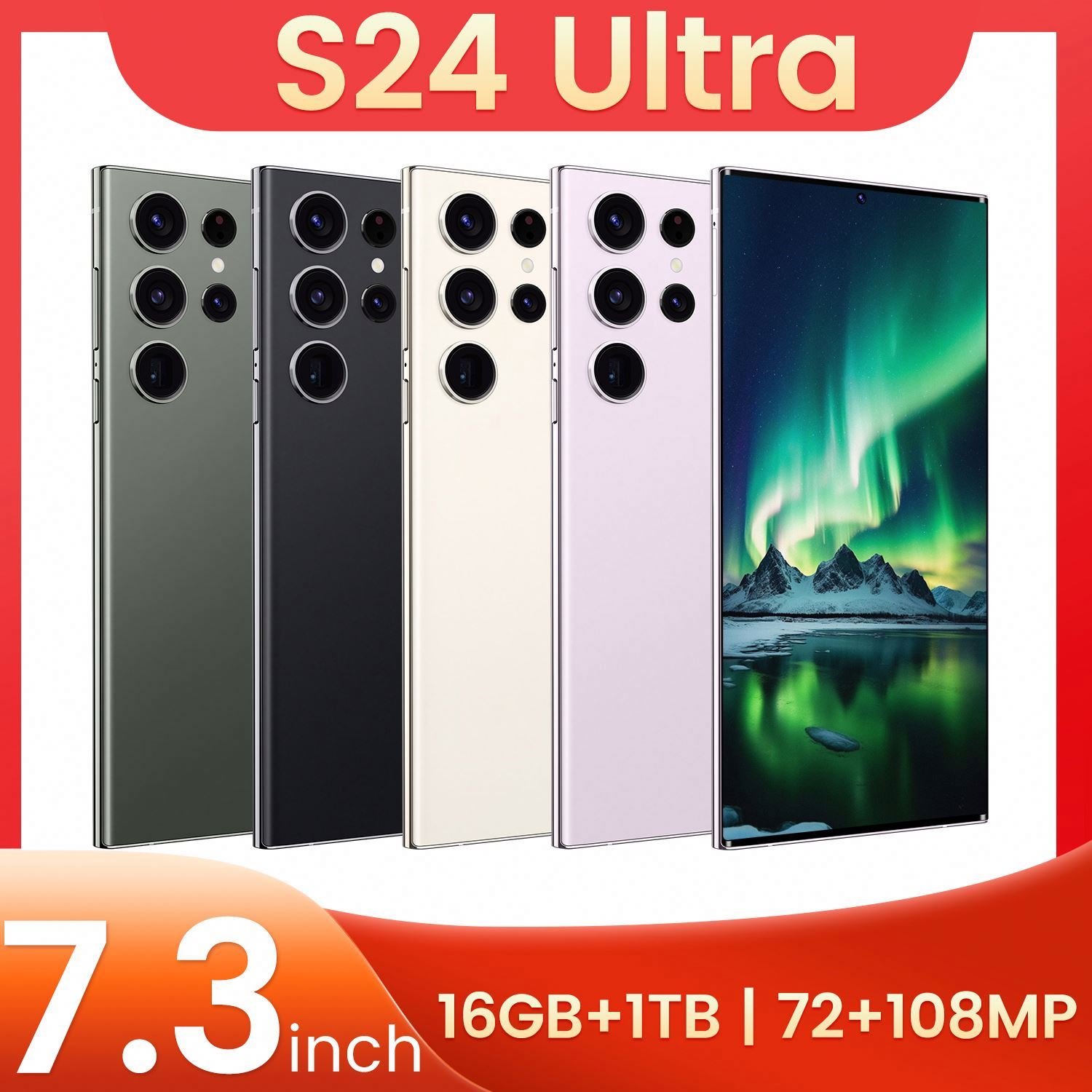 Global Version Original S24+ Ultra Android Smartphone 7.3 Inch Stylus Support 4g 5g Network Super Endurance Phone