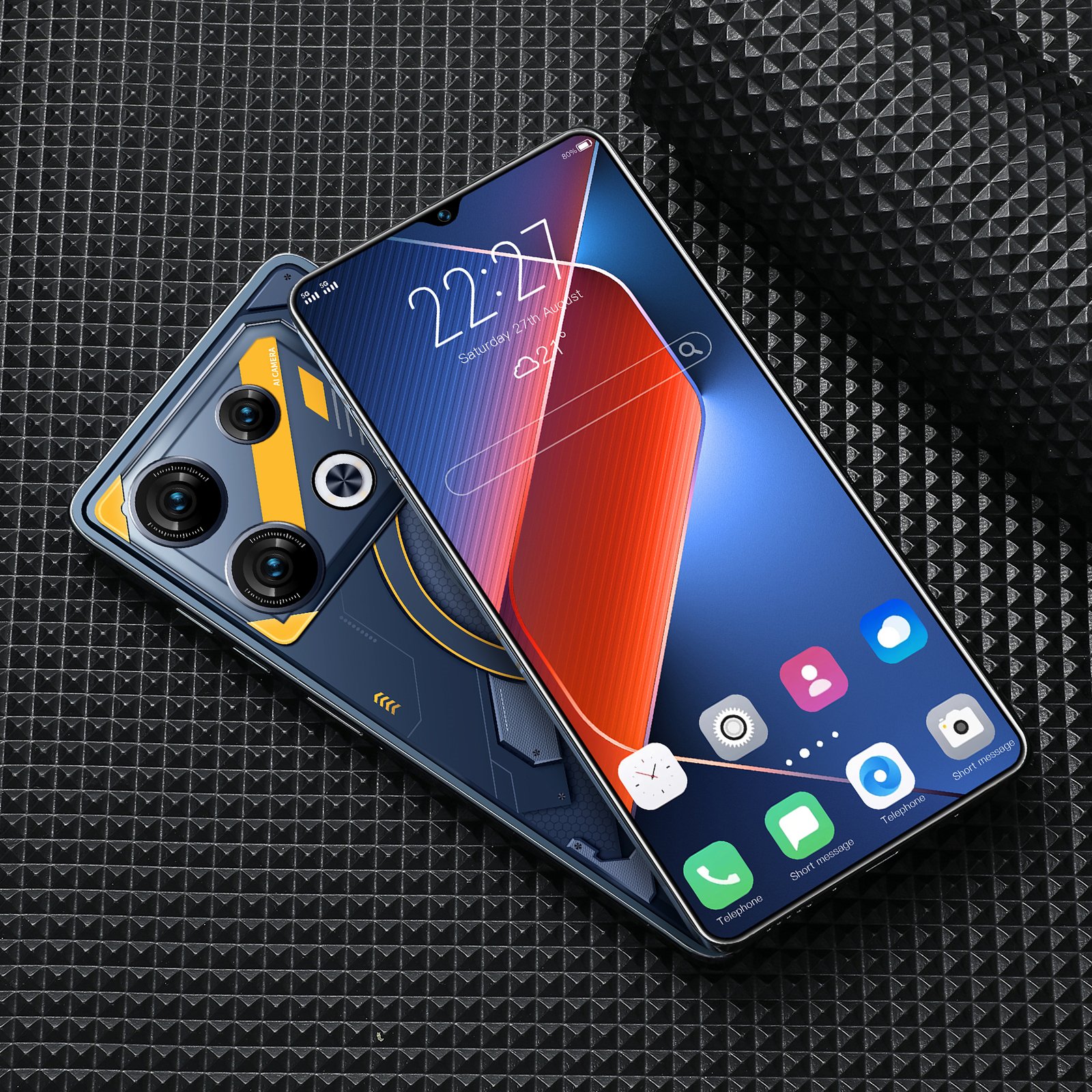 best selling 2024 new GT10 pro 7.3 inch Face Unlock 16GB+1TB mobile phone Android13 HD Cellphone 5G smartphone smart phone