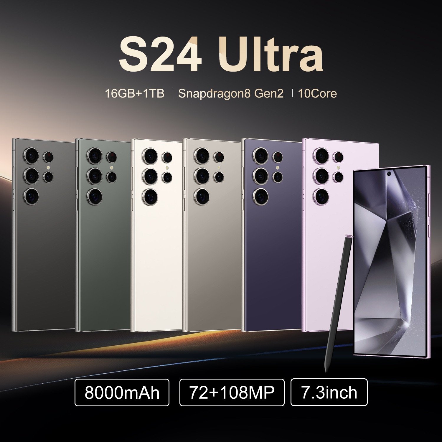 2024 New S24 Ultra 5G Smartphone 16gb+1TB 7.3 Inch Android 13.0 Mobile Phones for Brand New Original Smart Phone