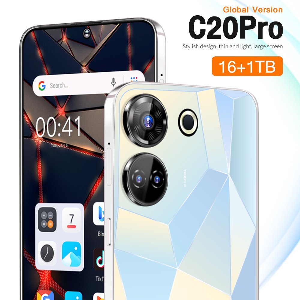 7.3 Inch Custom camon 20 premier Android 5G Smartphones 16Gb+1Tb Original tecno phones for 5g mobile phone