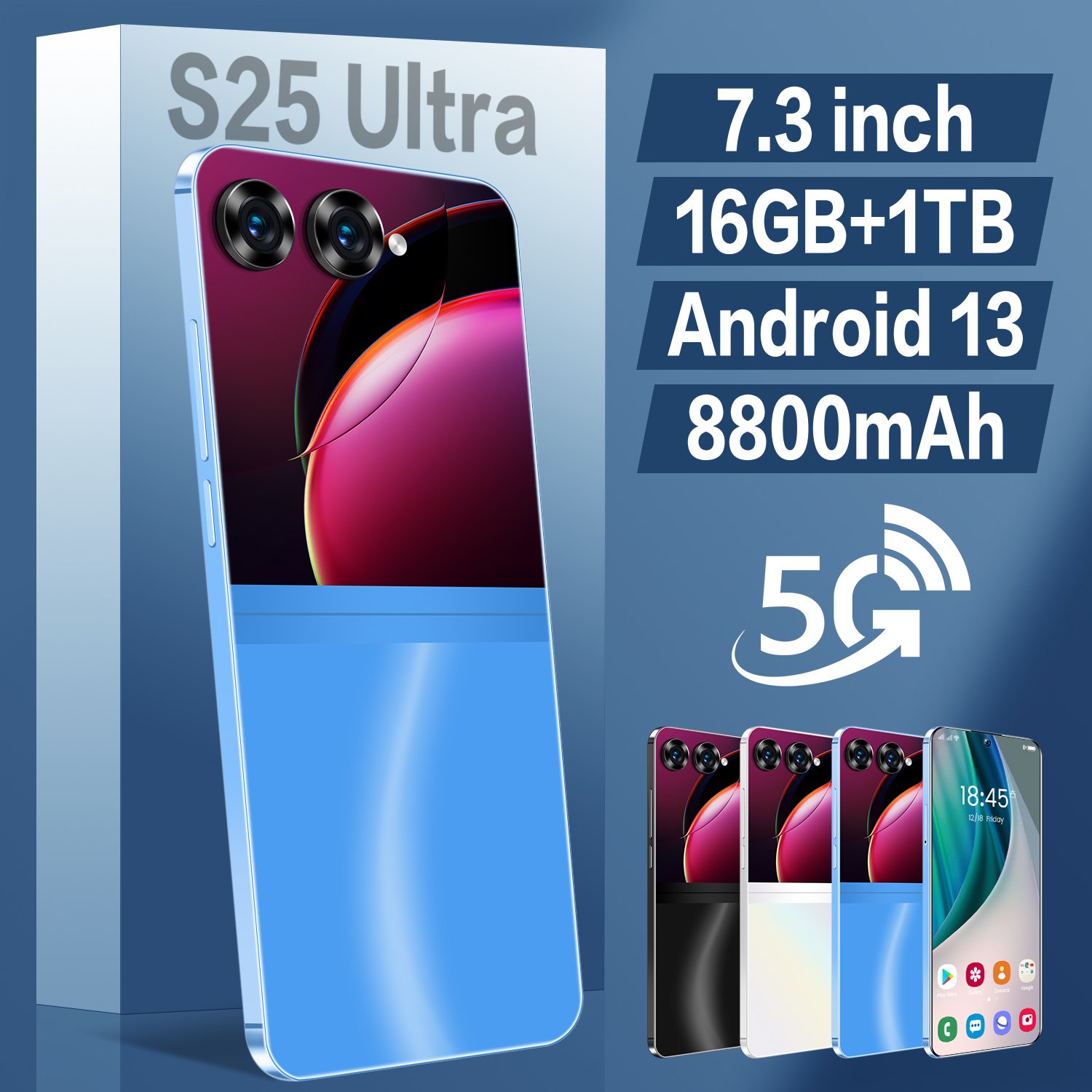 Tecno 10 Pro 5g S25 Ultra Android 13.0 16gb+1tb 5g Smartphone 2 Sim Camera 7.3inch Cellphone Global Game Mobile Phone