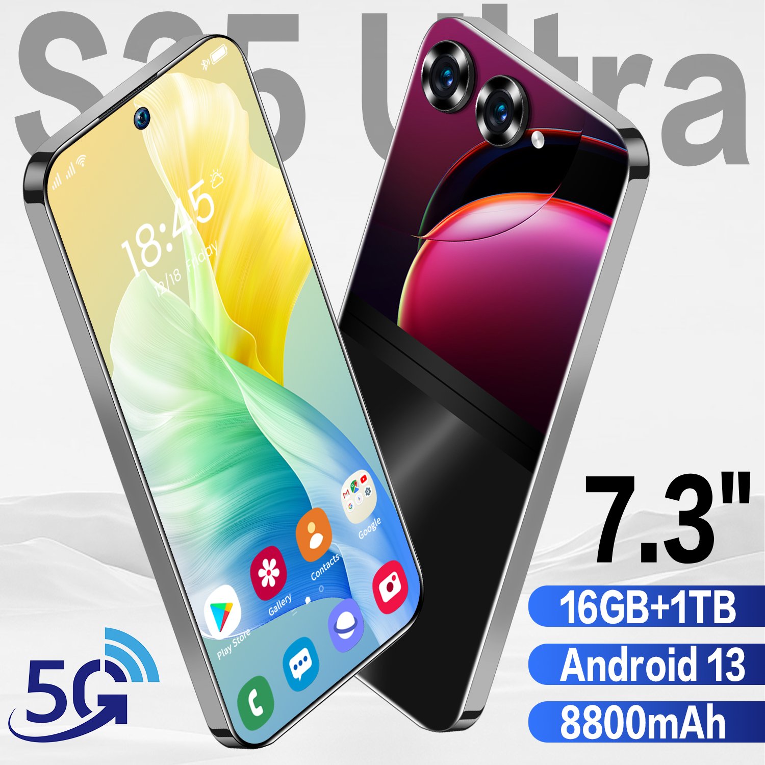 Tecno 10 Pro 5g S25 Ultra Android 13.0 16gb+1tb 5g Smartphone 2 Sim Camera 7.3inch Cellphone Global Game Mobile Phone