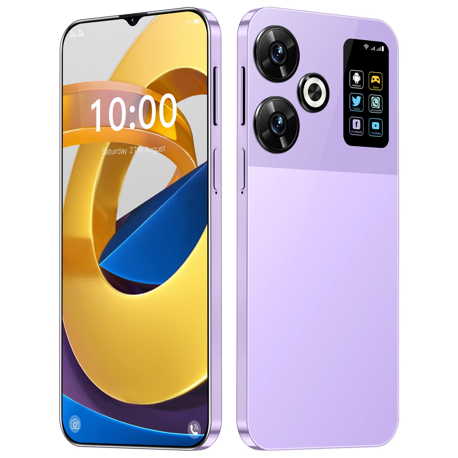 High-End Wholesale M6 5G Android 5G Smartphone 16GB+1TB Dual SIM Face and Fingerprint Unlock