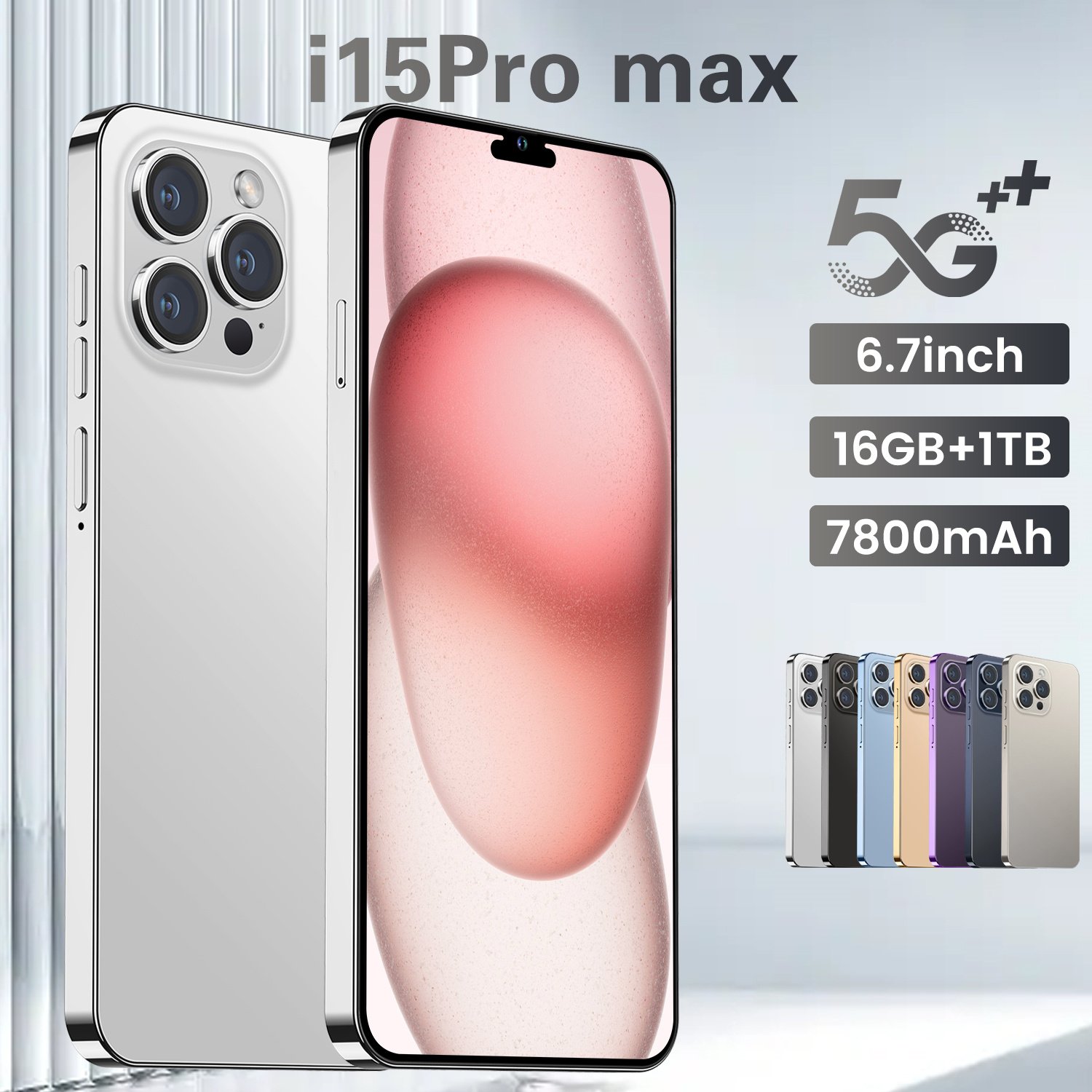 Special Offer 15 pro max 6.8 inch screen original 5G smartphone 8GB+512GB unlocked i cell phone 15 pro max clone