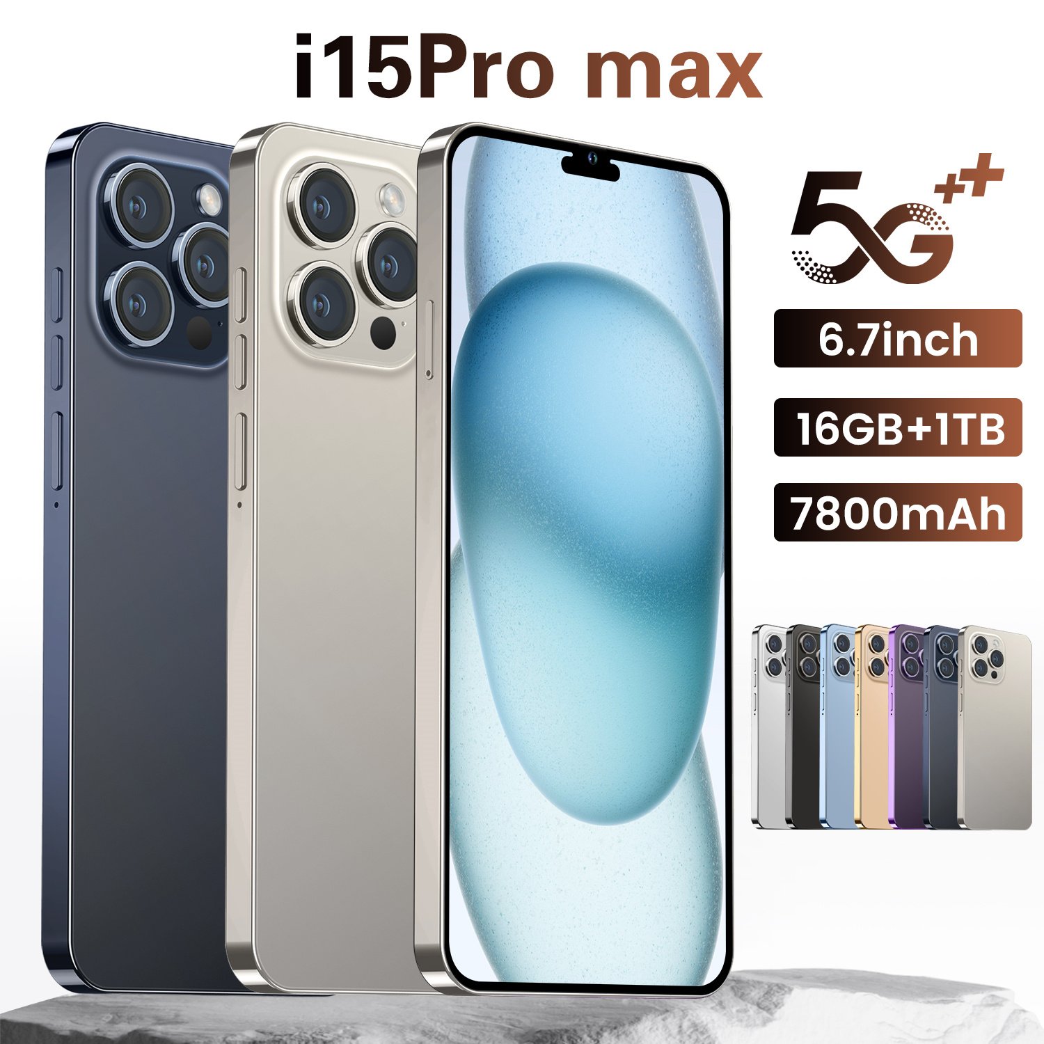 Special Offer 15 pro max 6.8 inch screen original 5G smartphone 8GB+512GB unlocked i cell phone 15 pro max clone